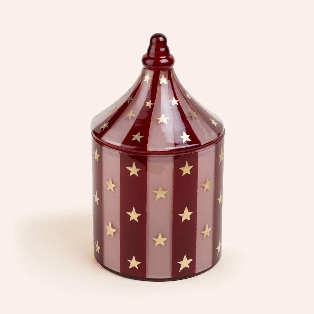 Aravalı Cam Dekoratif Kase 13x13x24 Cm Fuşya