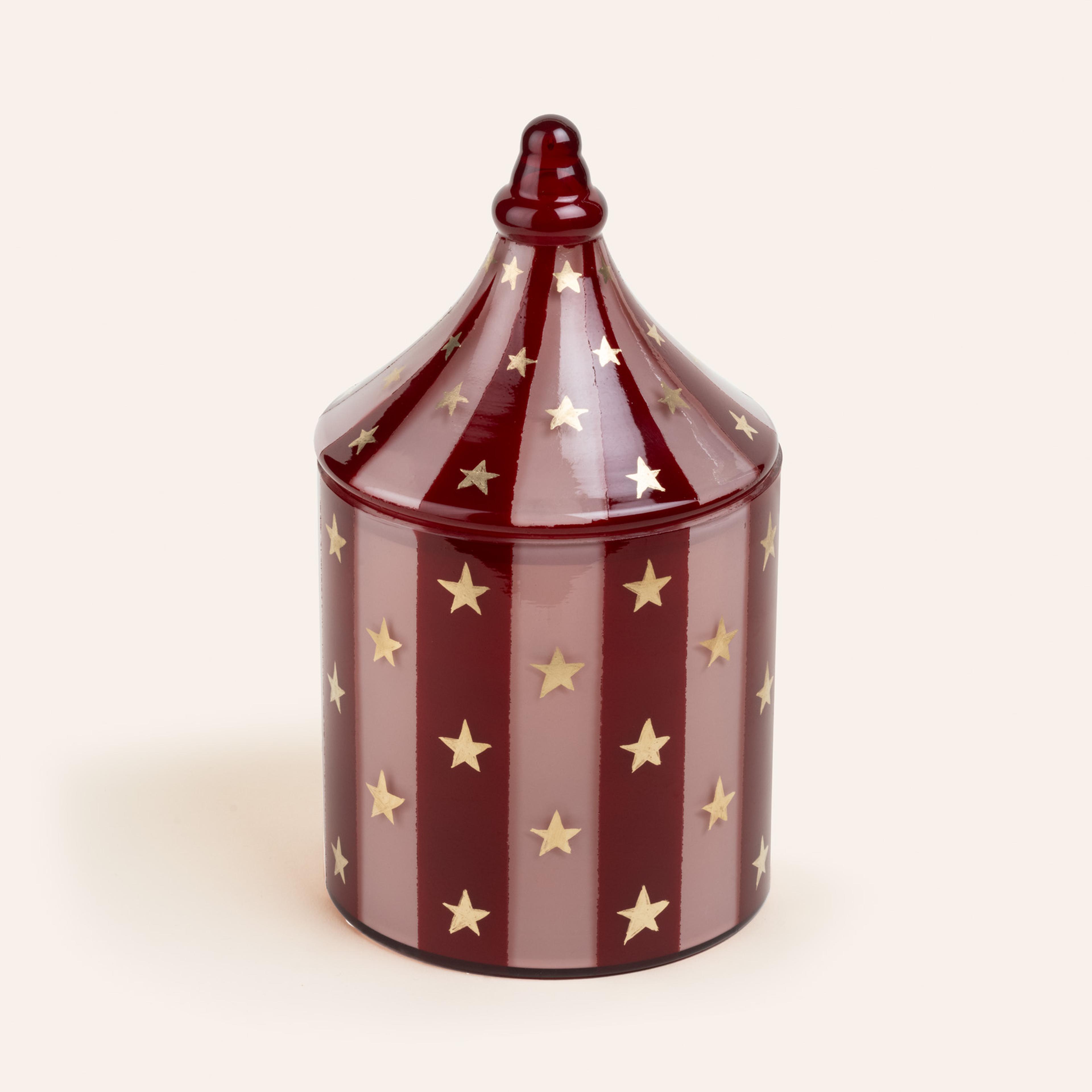 Aravalı Cam Dekoratif Kase 13x13x24 Cm Fuşya