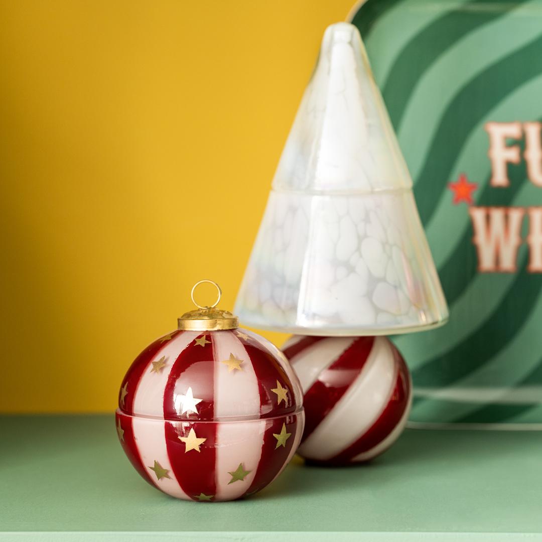 Aravalı Cam Dekoratif Kase 8x8x8 Cm Fuşya