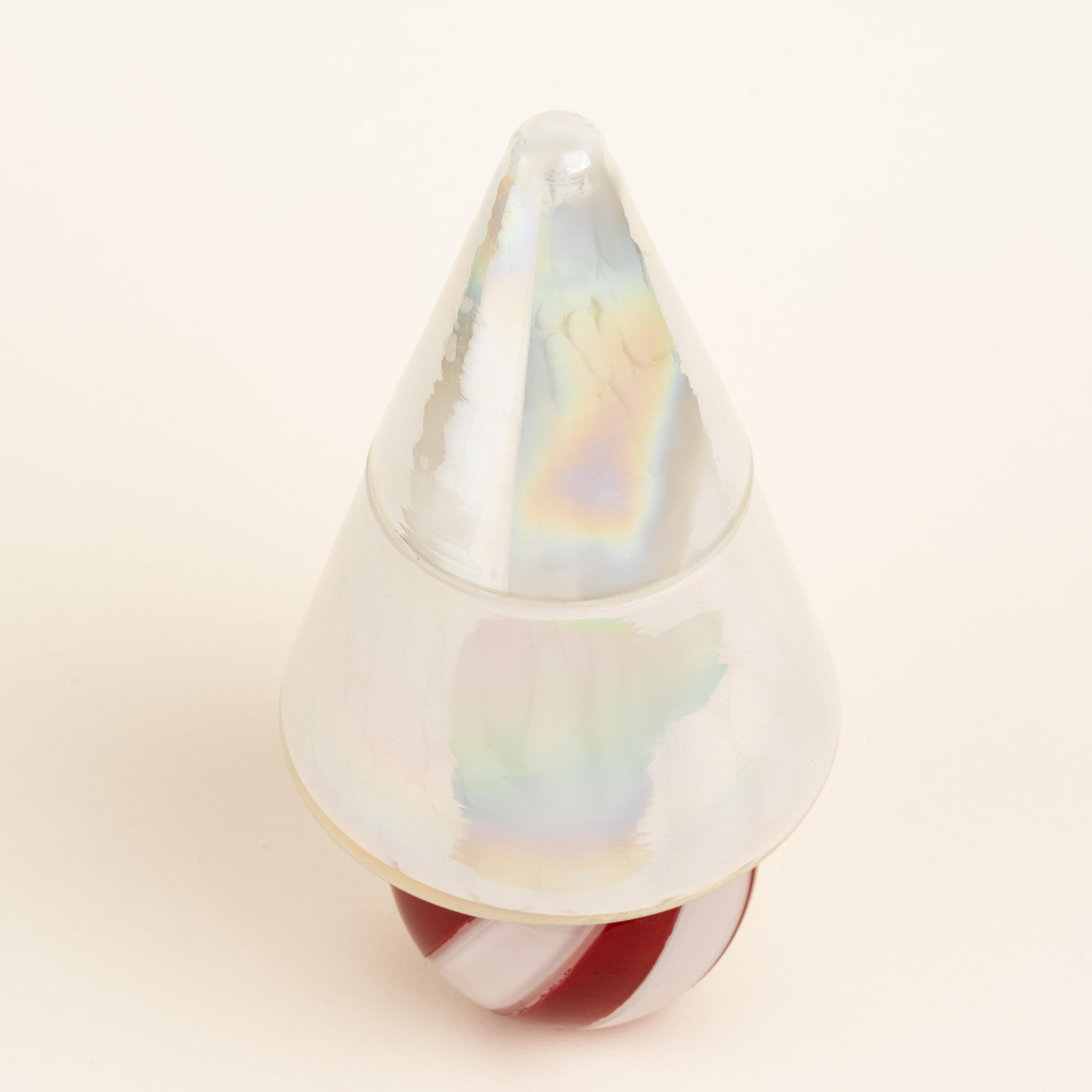 Aravalı Cam Dekoratif Kase 10x10x22 Cm Fuşya