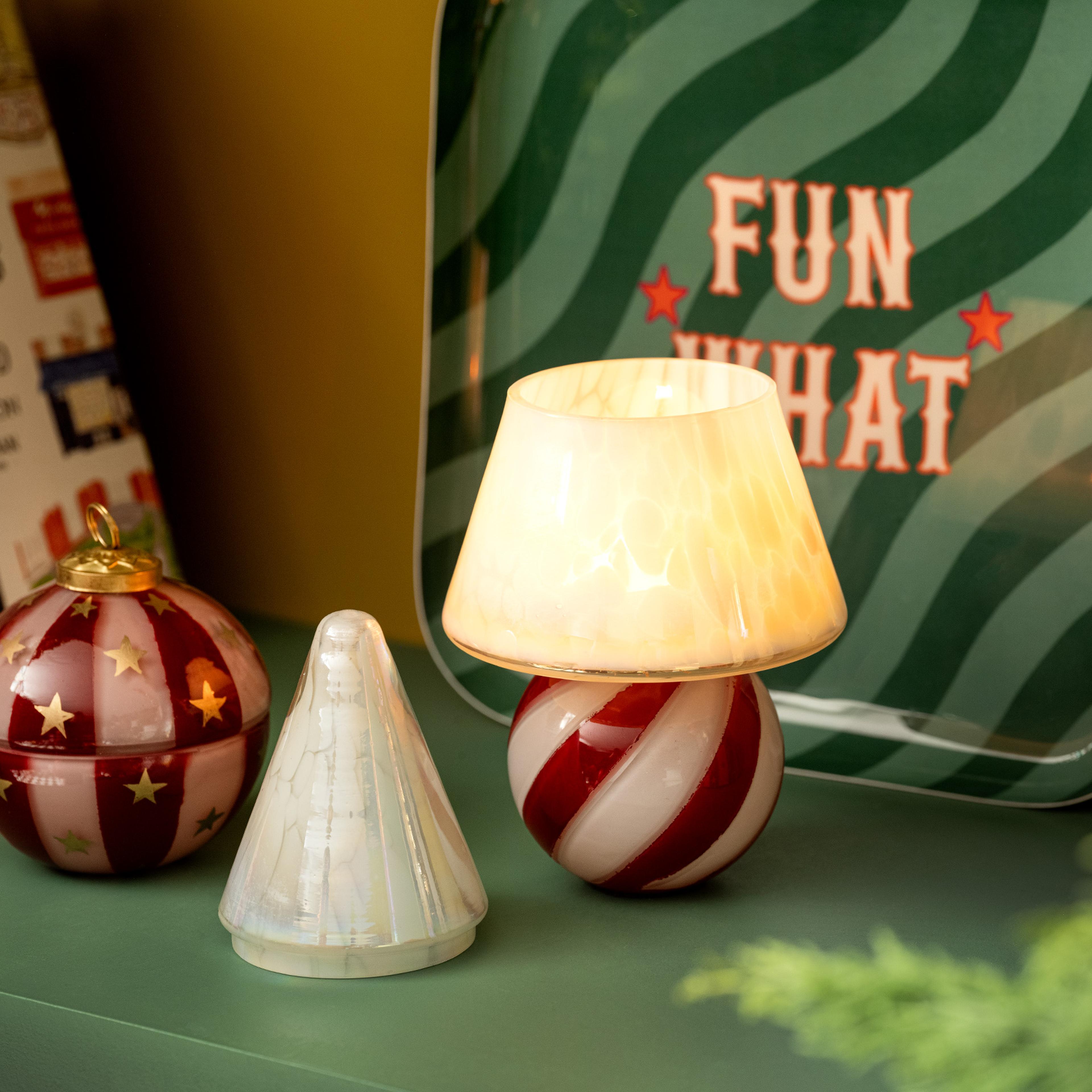 Aravalı Cam Dekoratif Kase 10x10x22 Cm Fuşya