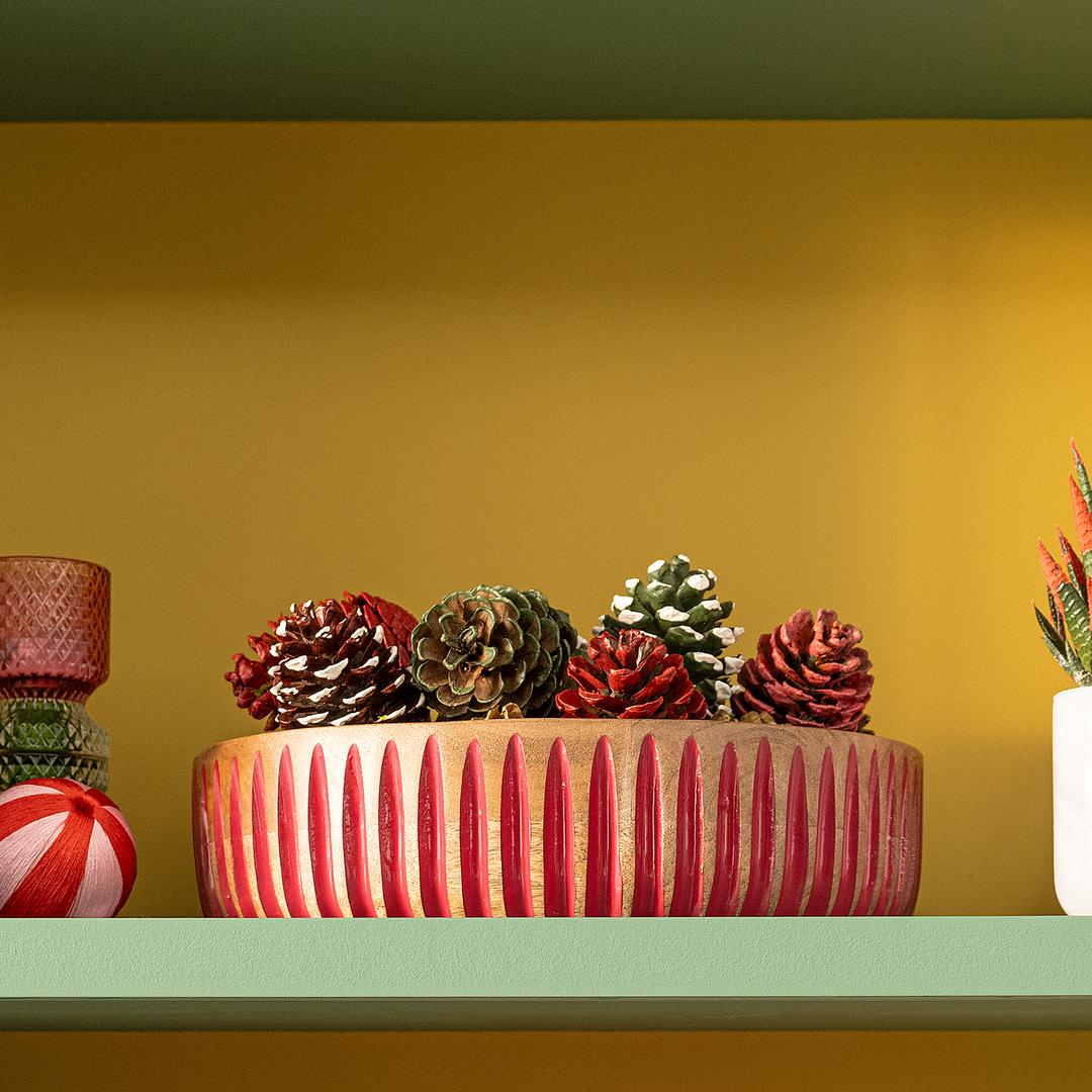 Lakrı Mango Ağacı Kase 30 Cm Fuşya