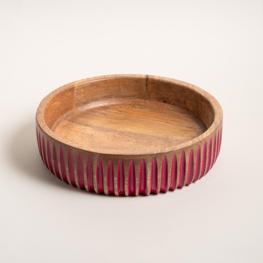 Lakrı Mango Ağacı Kase 30 Cm Fuşya