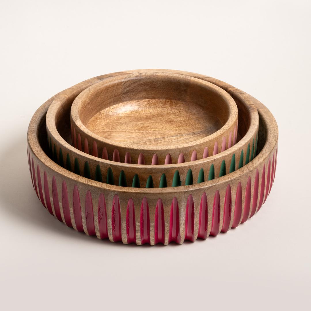 Lakrı Mango Ağacı Kase 30 Cm Fuşya