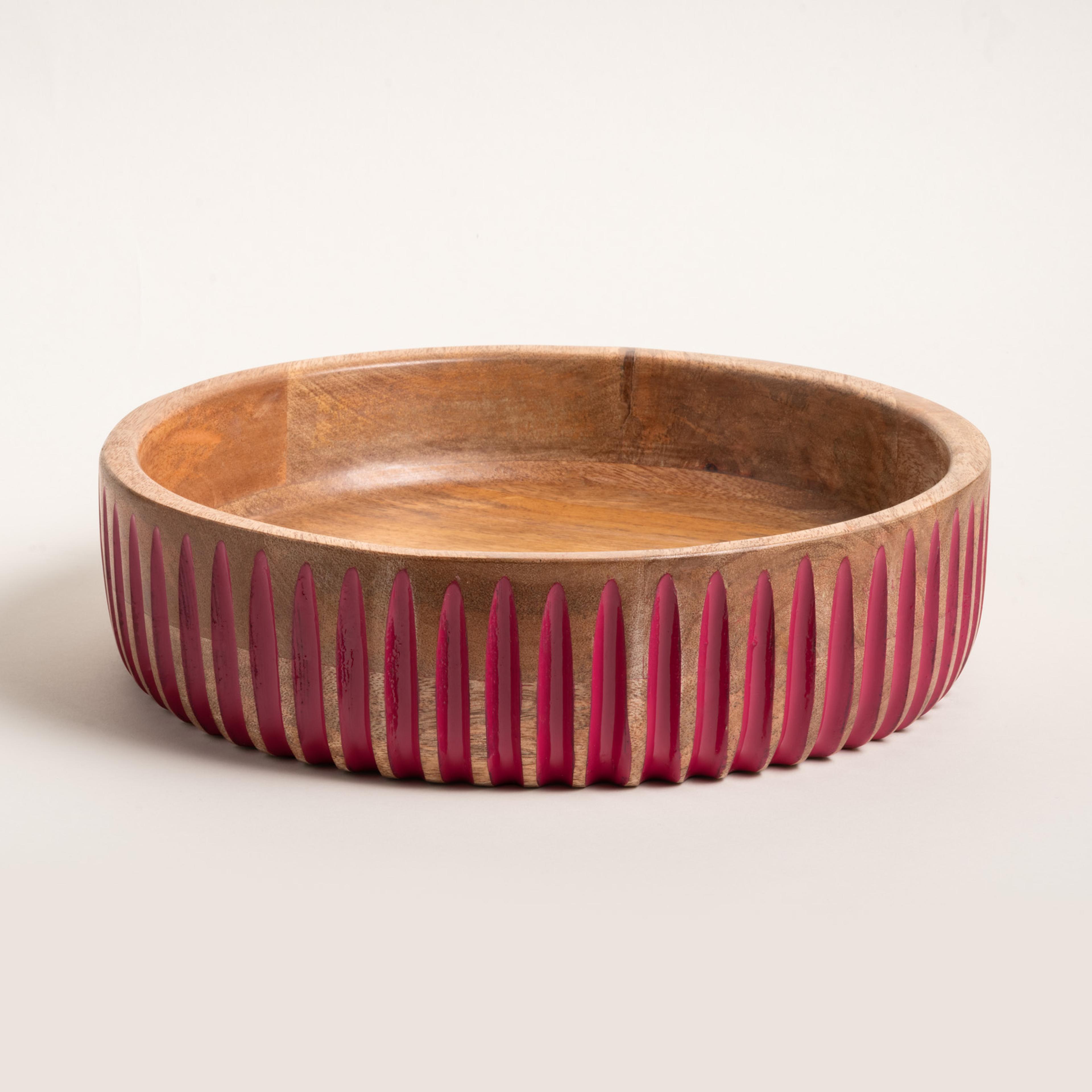 Lakrı Mango Ağacı Kase 30 Cm Fuşya