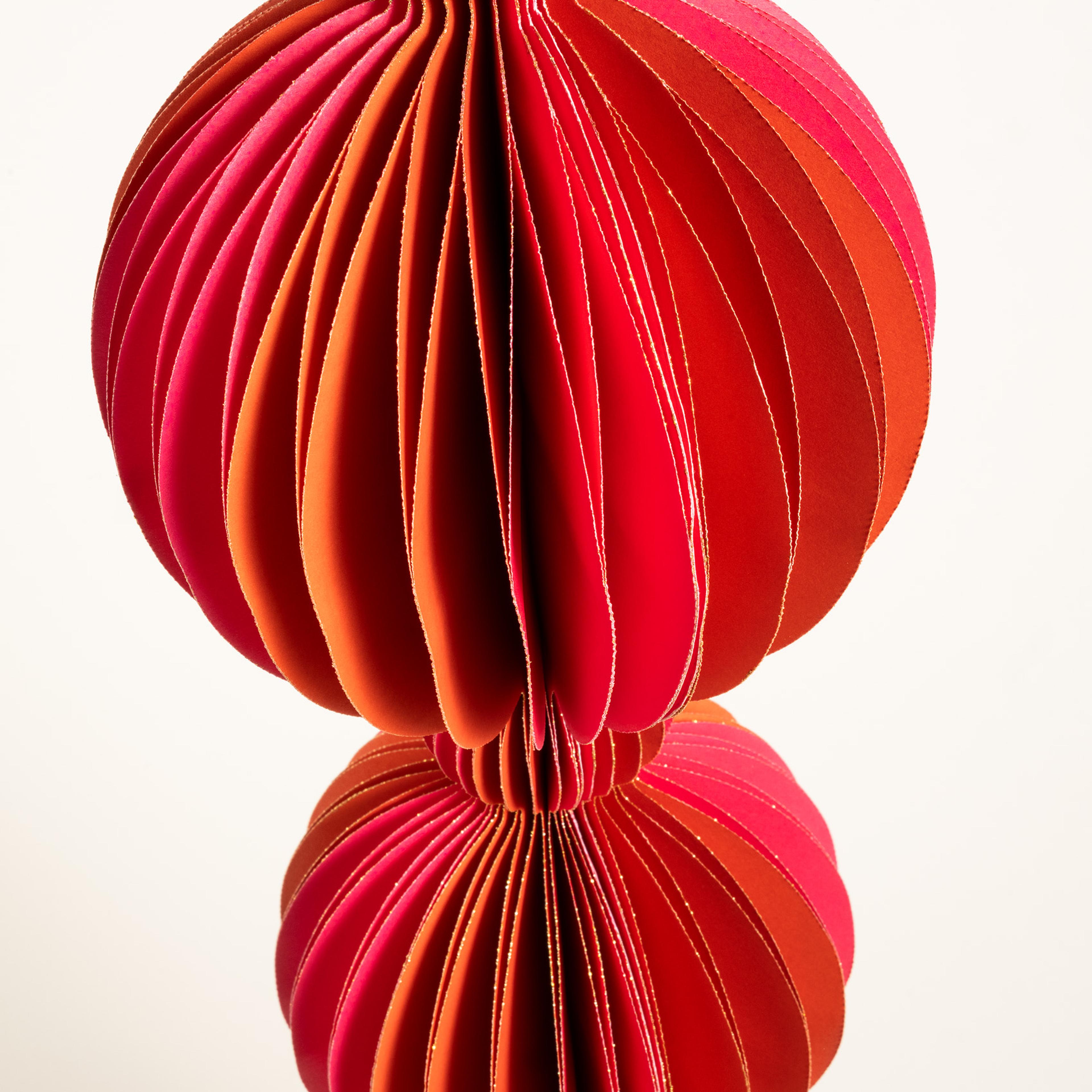 Naıla - Dekoratif Obje 60 Cm Fuşya - Turuncu