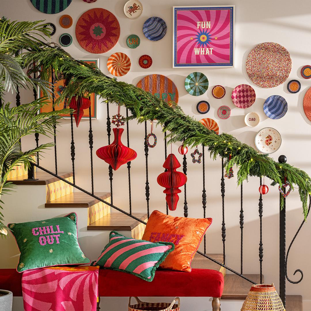 Naıla Dekoratif Obje 40 Cm Fuşya - Turuncu