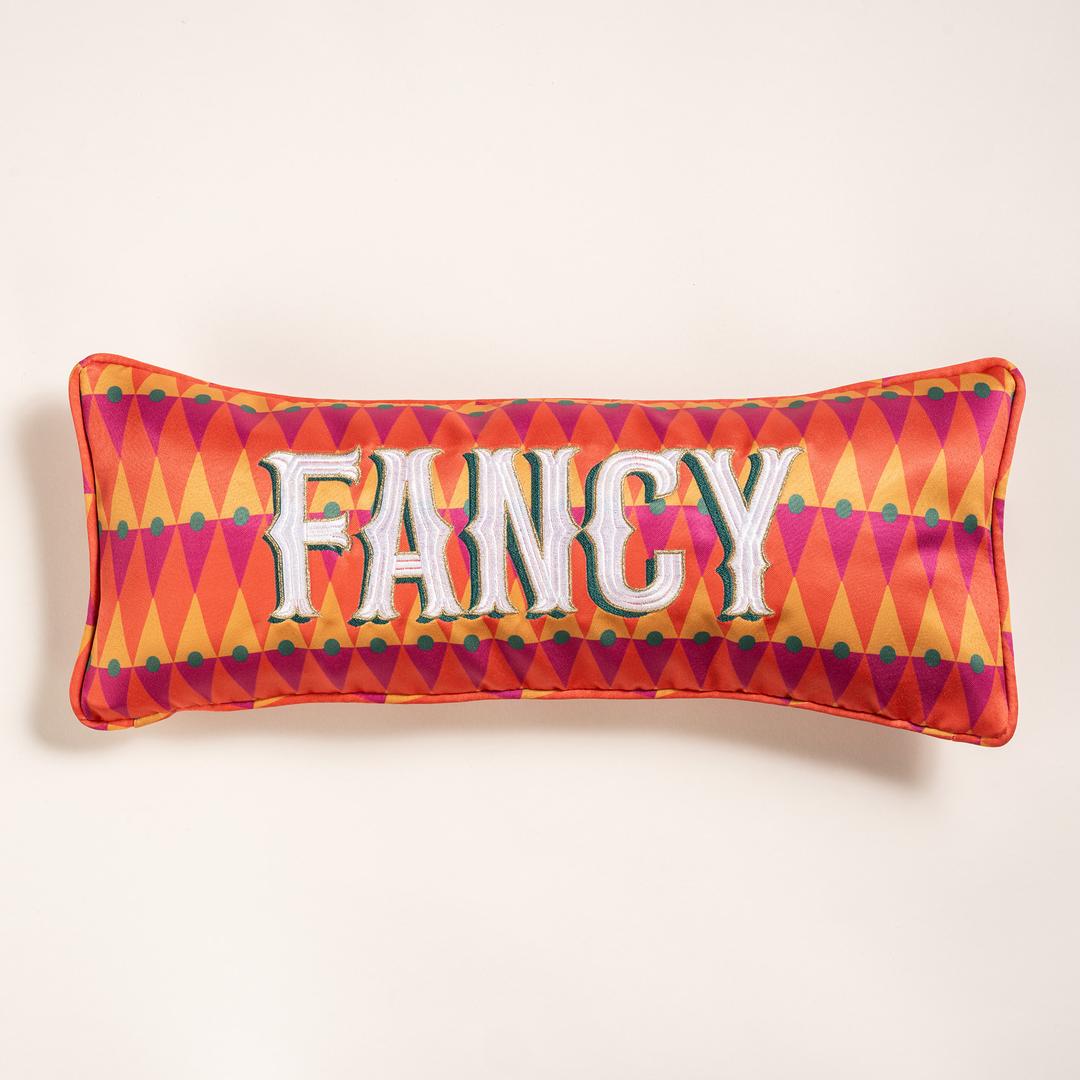 Prusa Nakışlı Baskılı Polyester %100 Polyester Dolgulu Kırlent 20x50 Cm Renkli