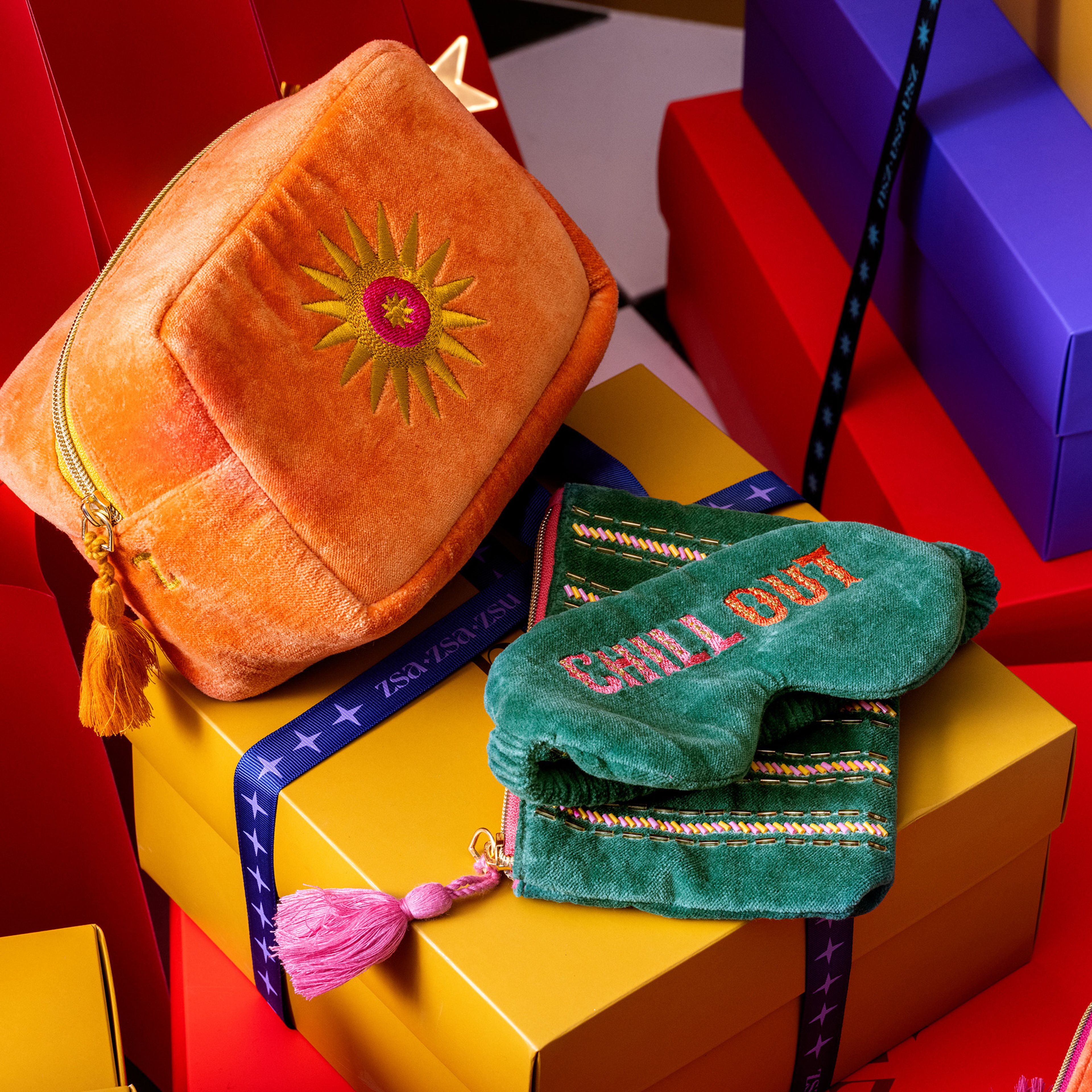 Delhı Nakışlı Küçük Boy Pamuk Pamuk Makyaj Çantası 12x18 Cm Turuncu