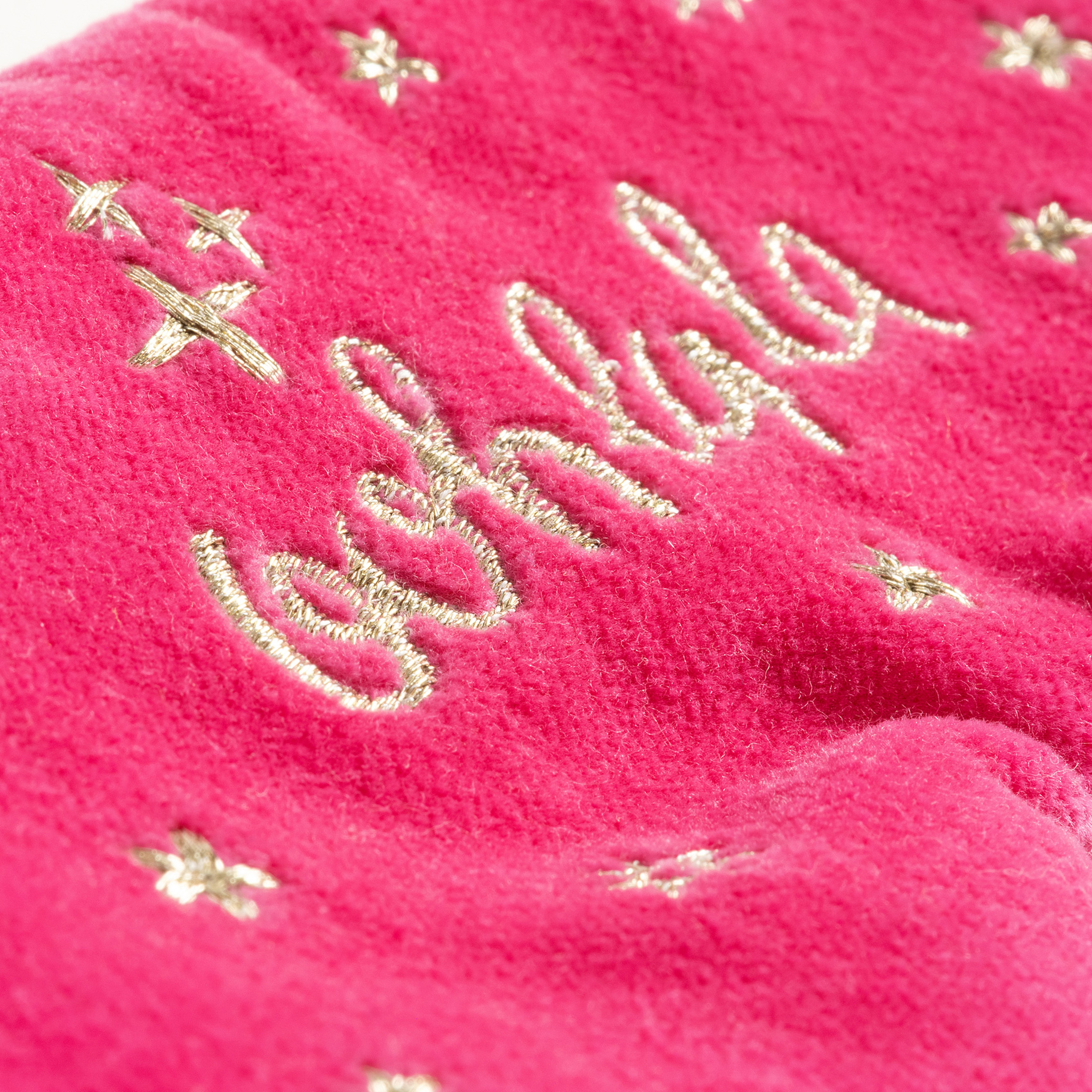 Delhı Nakışlı Pamuk Pamuk Uyku Bandı 18.5x9 Cm Fuşya