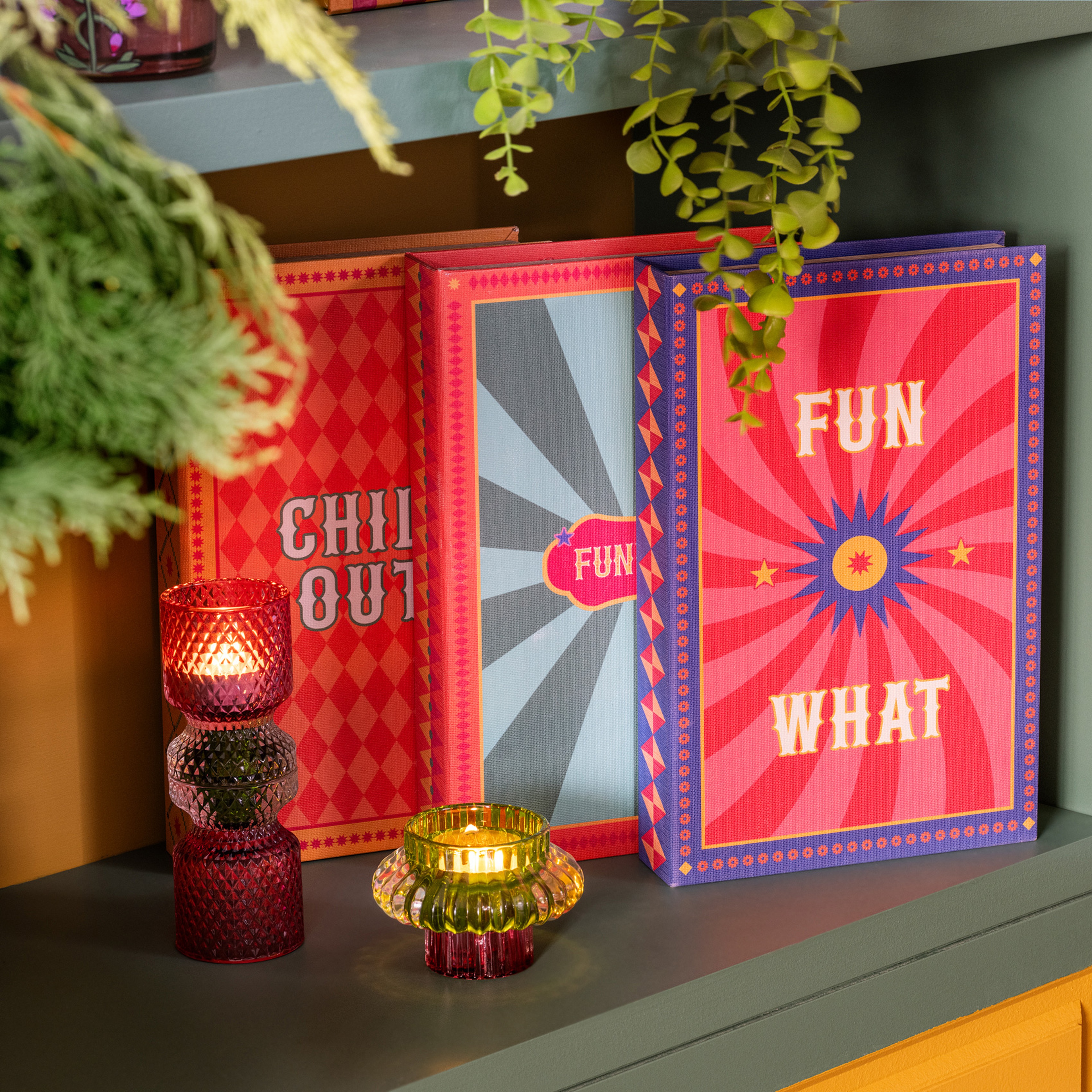 Olbıa Kanvas - Polistren - Kadife Dekoratif Kutu 19x30 Cm Mavi