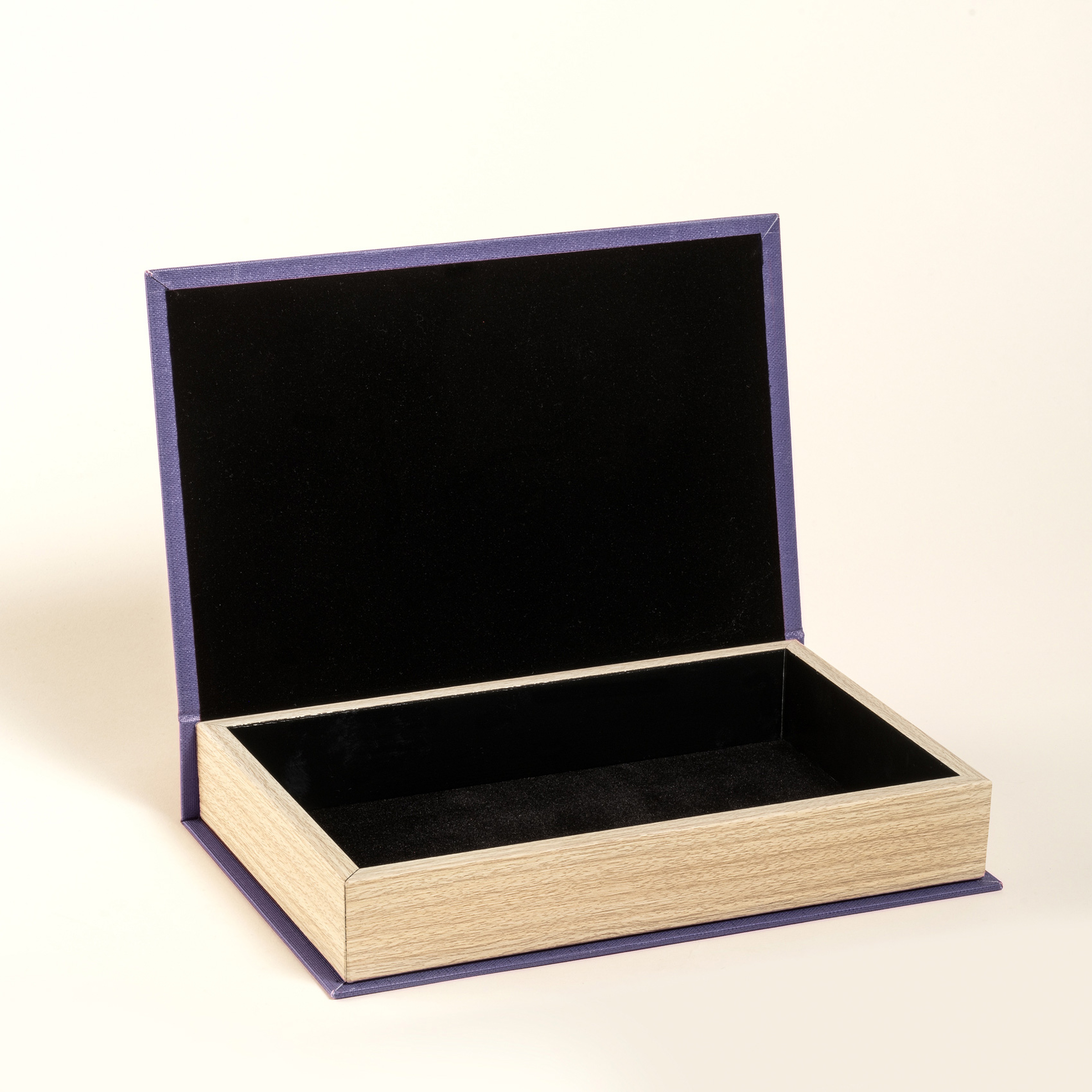 Olbıa Kanvas - Polistren - Kadife Dekoratif Kutu 19x30 Cm Mavi