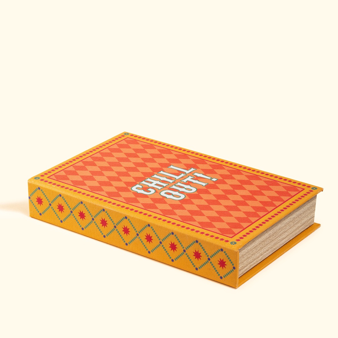 Olbıa Kanvas - Polistren - Kadife Dekoratif Kutu 19x30 Cm Sarı - Turuncu