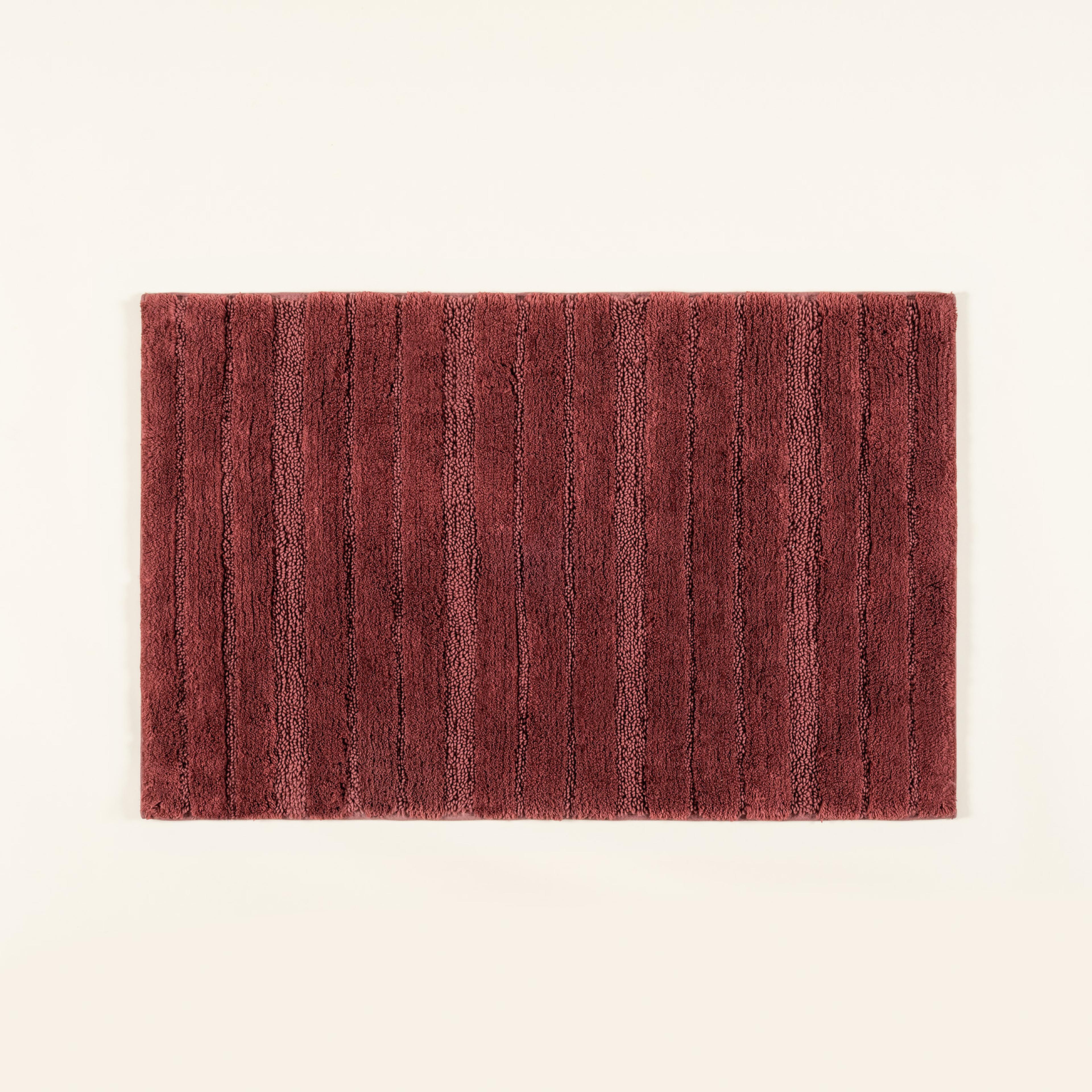 Punjab - Pamuk Pamuklu Banyo Paspası 40x60 Cm Vışne