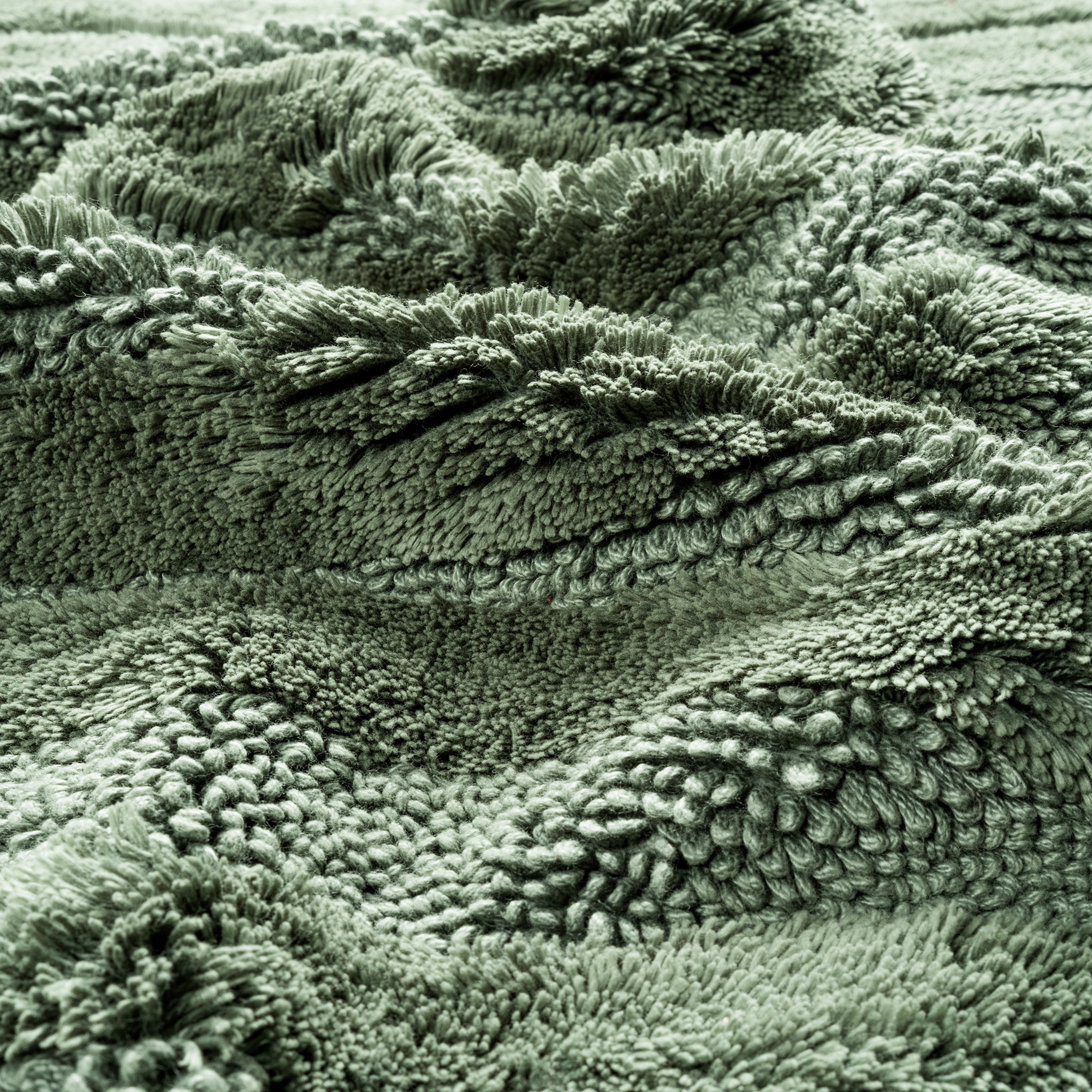 Punjab - Pamuk Pamuklu Banyo Paspası 70x120 Cm Orman Yeşilı