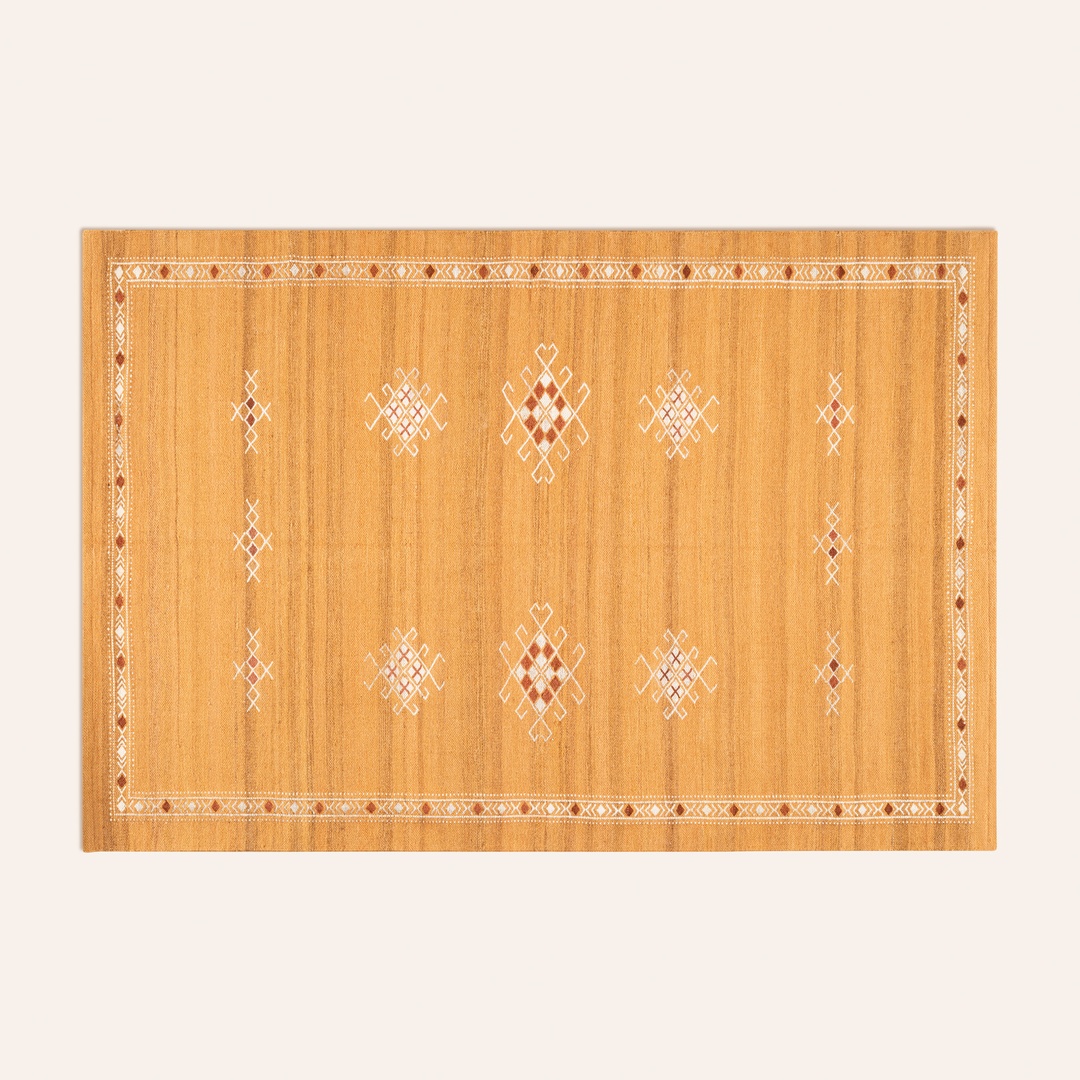 Jaıpur Yün Kilim 80x150 Cm Hardal