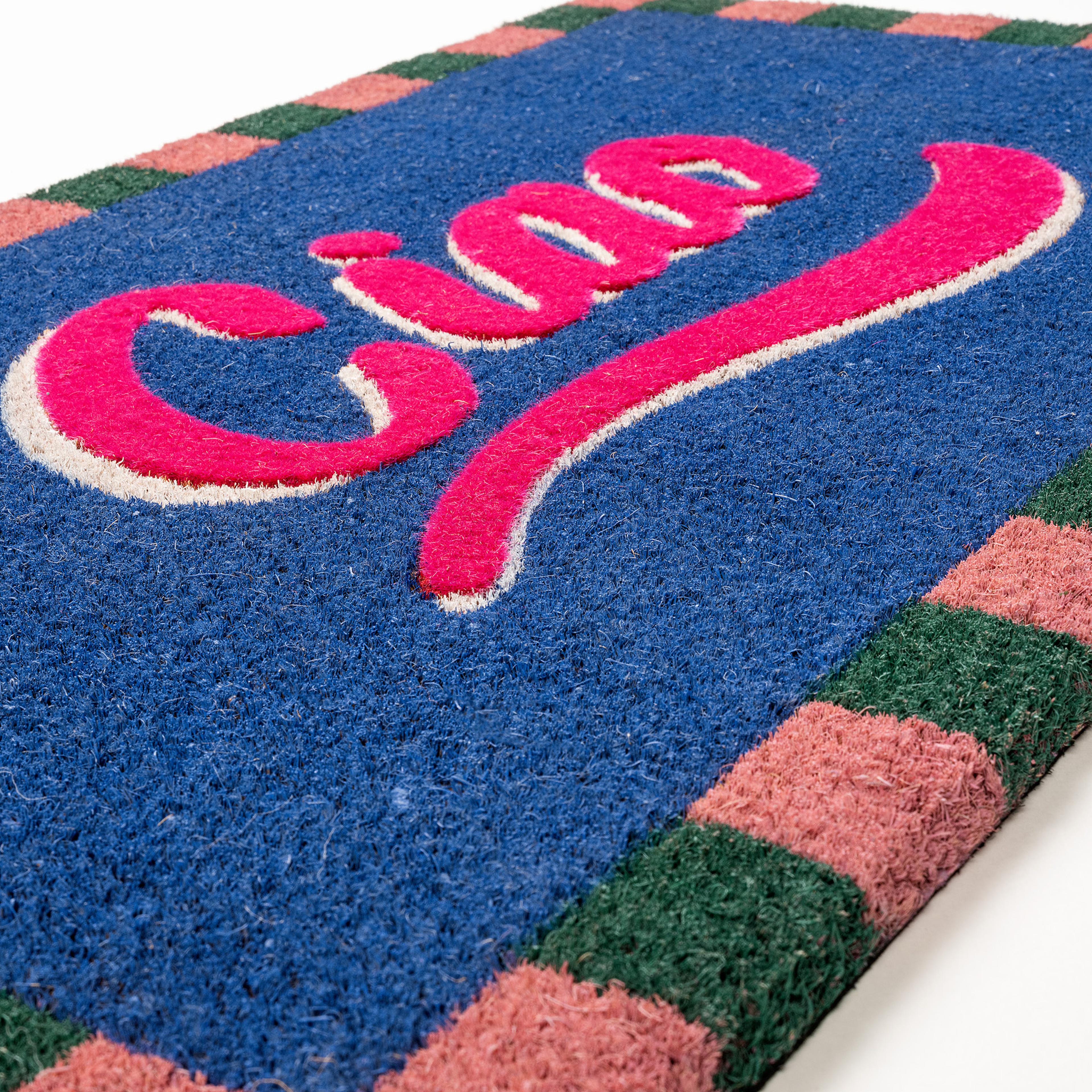 Kerala Coır Kapı Önü Paspası 45x75 Cm Mavi