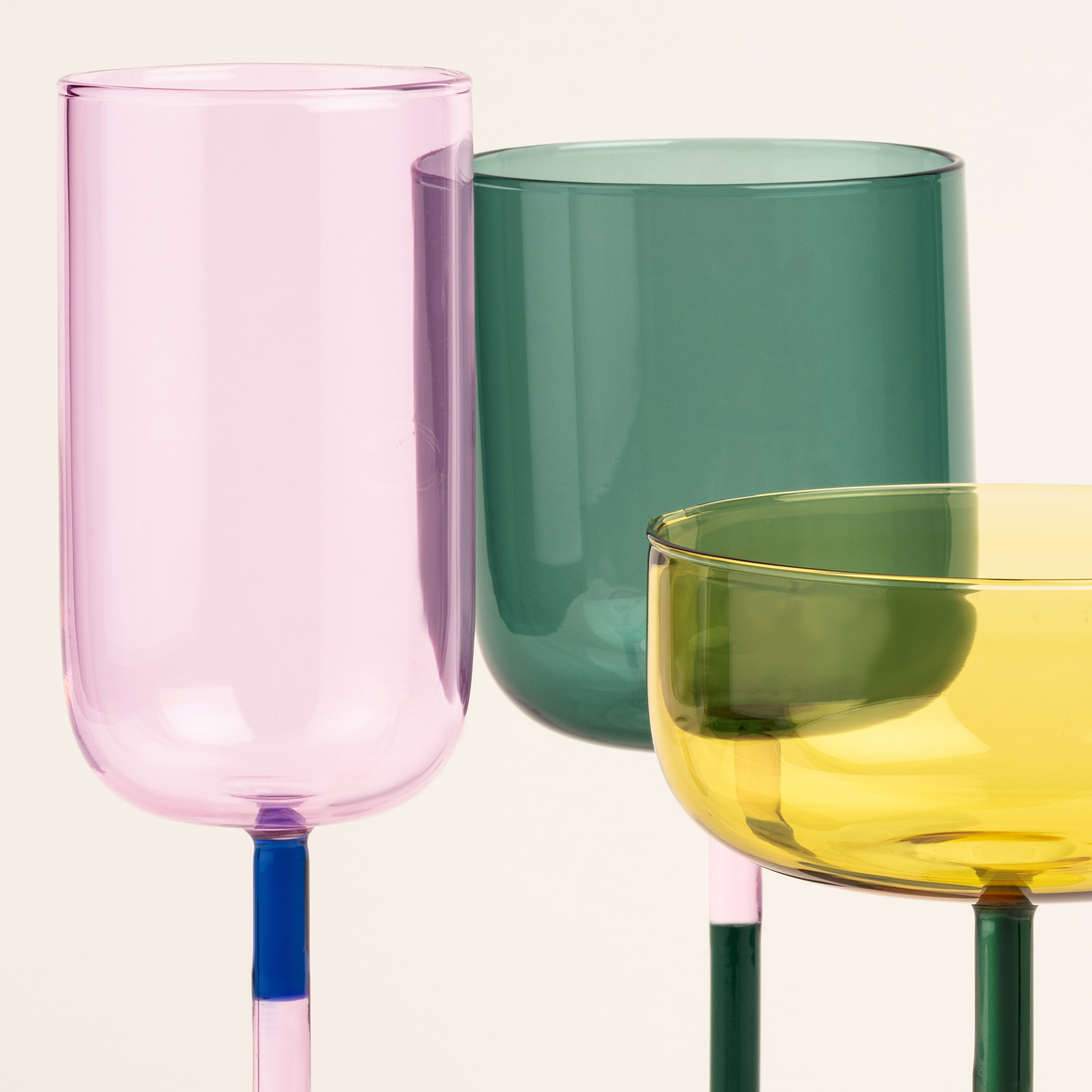 Henan Borosilikat Cam Kadeh 360 Ml Pembe