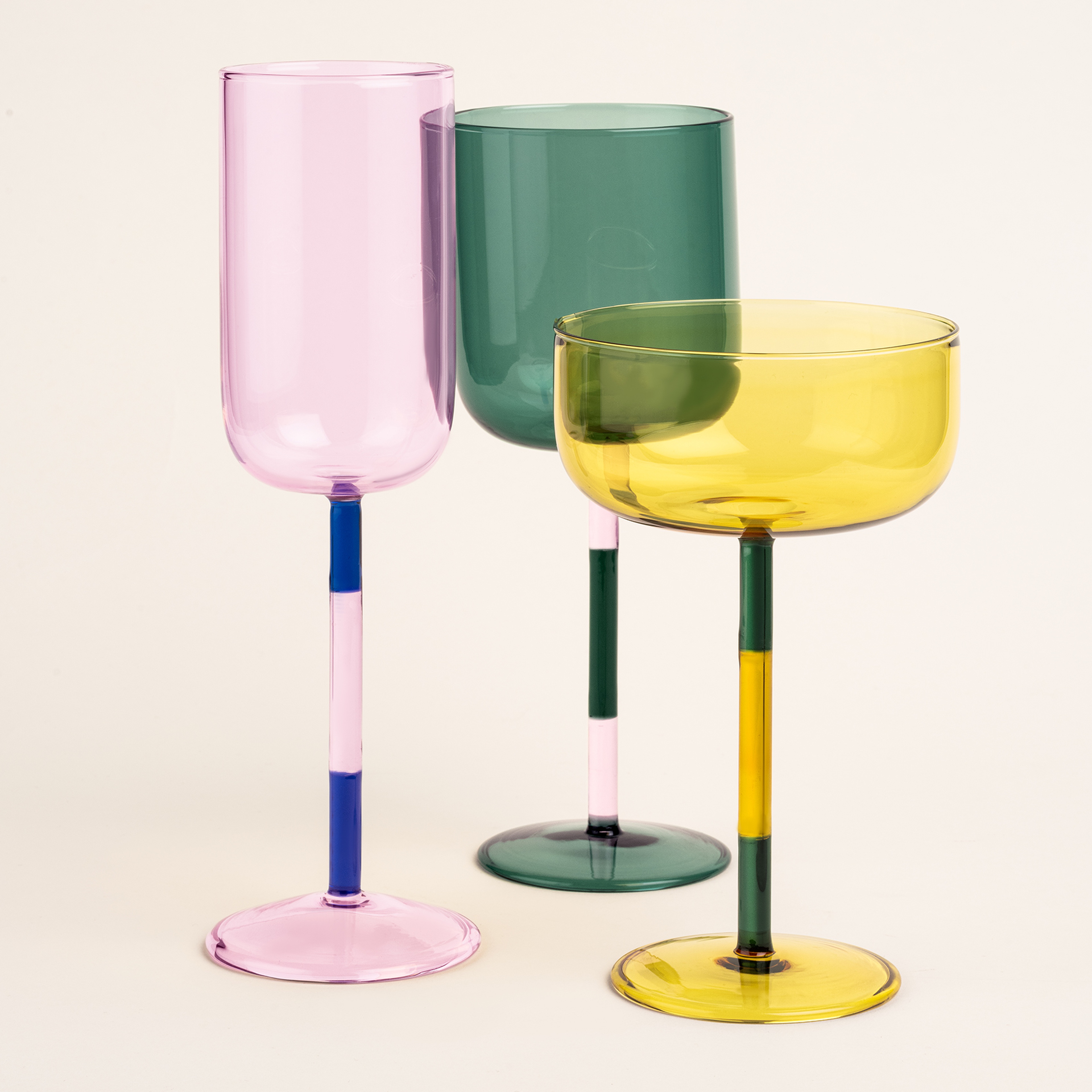 Henan Borosilikat Cam Kadeh 360 Ml Pembe