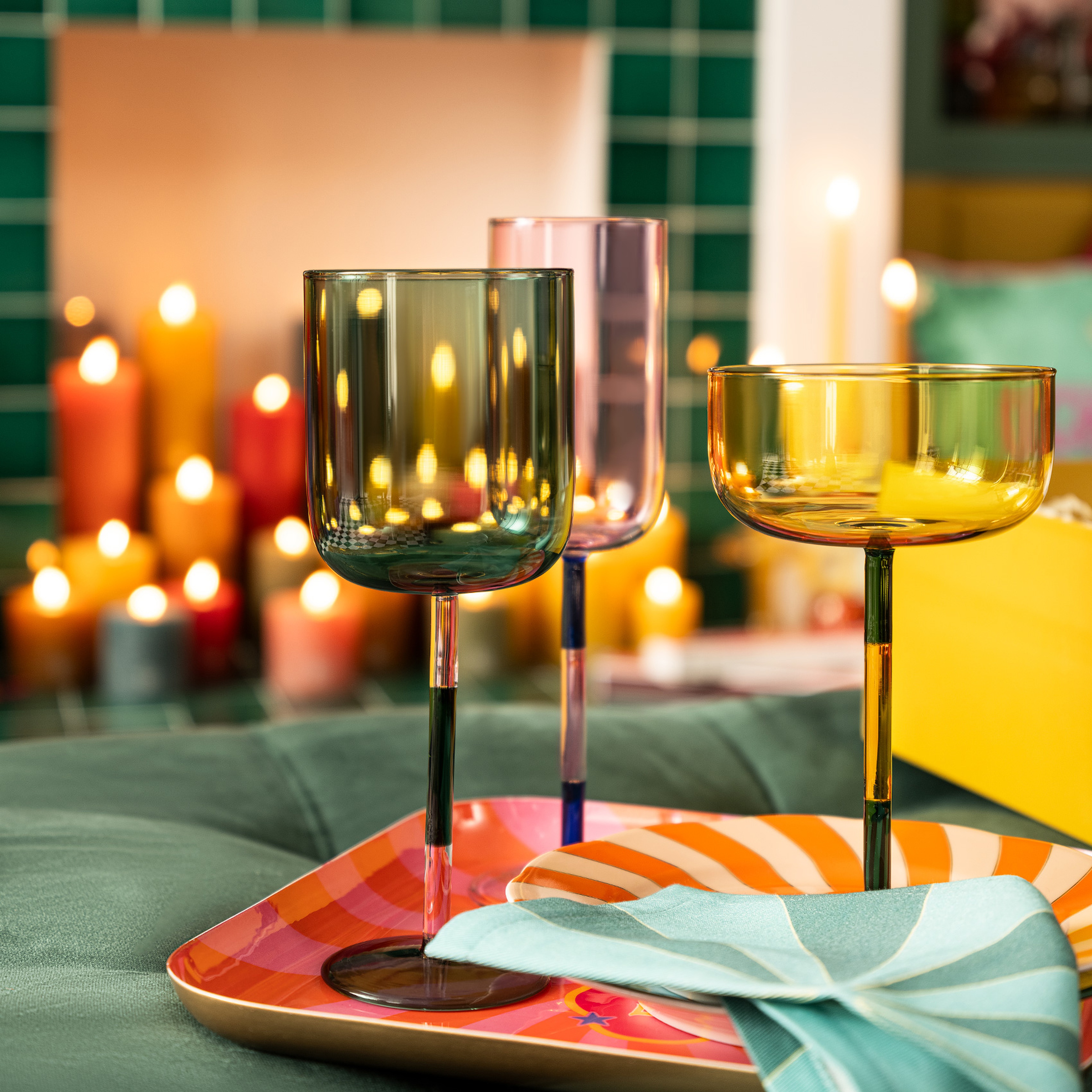 Henan Borosilikat Cam Kadeh 300 Ml Sarı