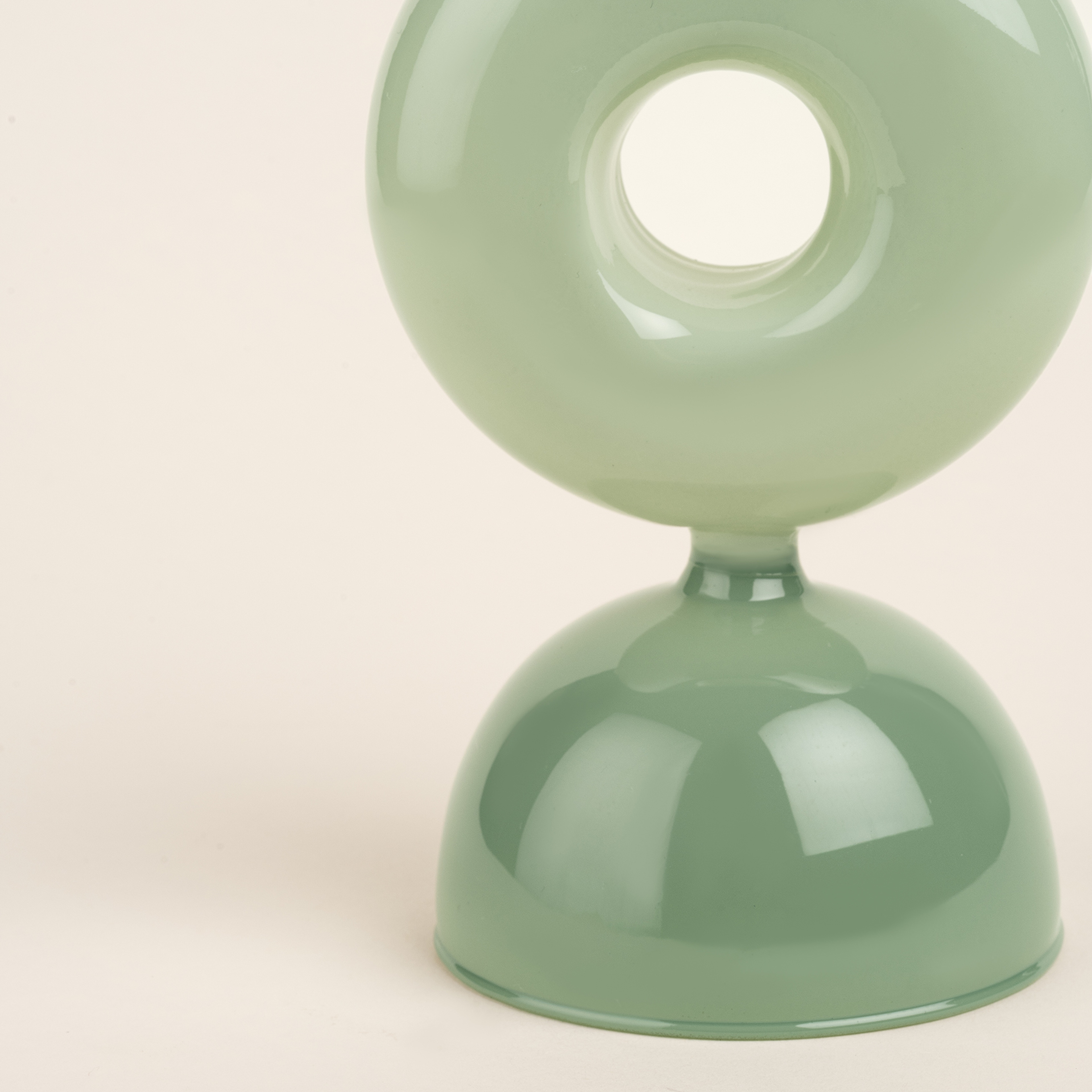 Henan Borosilikat Cam Şamdan 9x9x20 Cm Yeşil