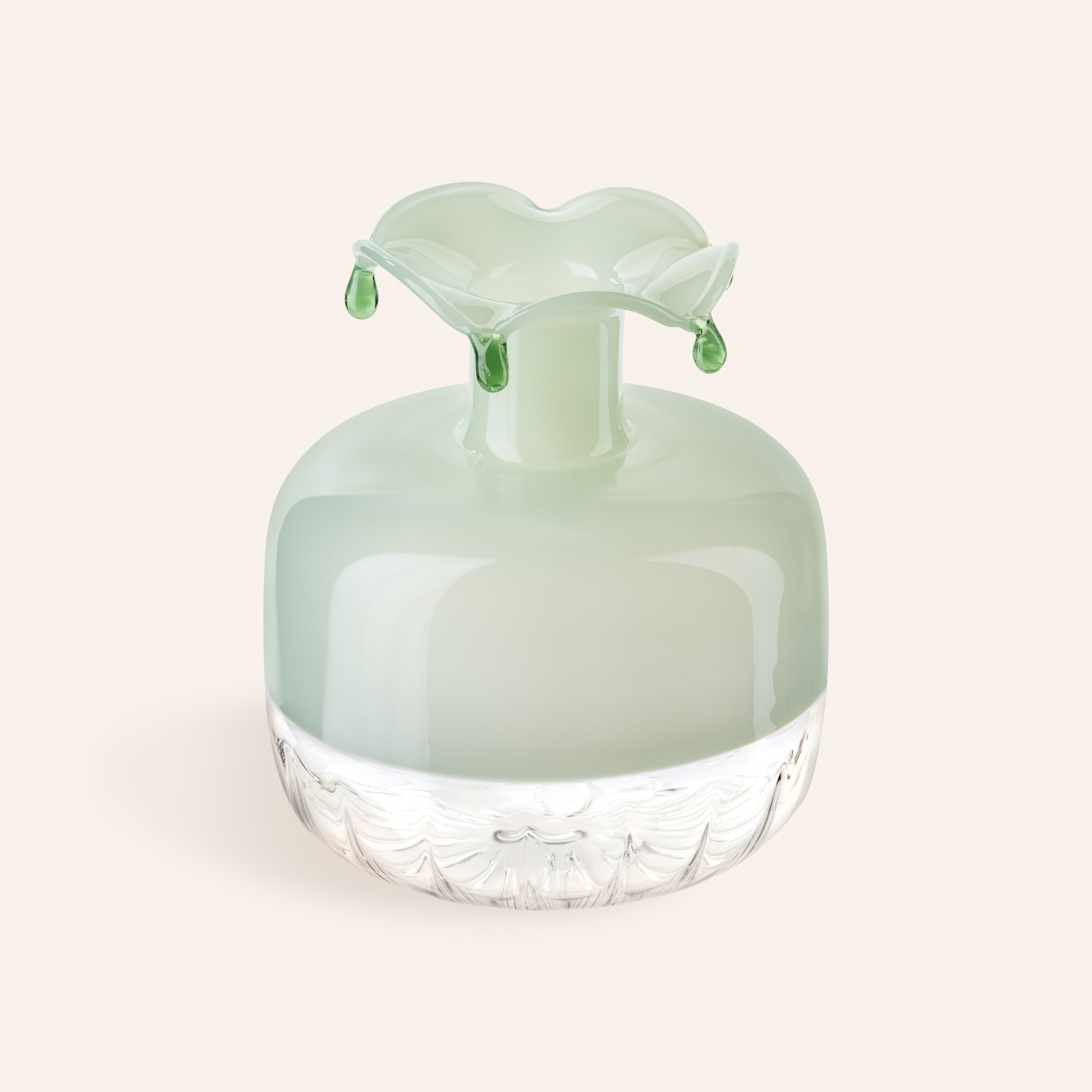 Henan Borosilikat Cam Vazo 9x9x11 Cm Yeşil