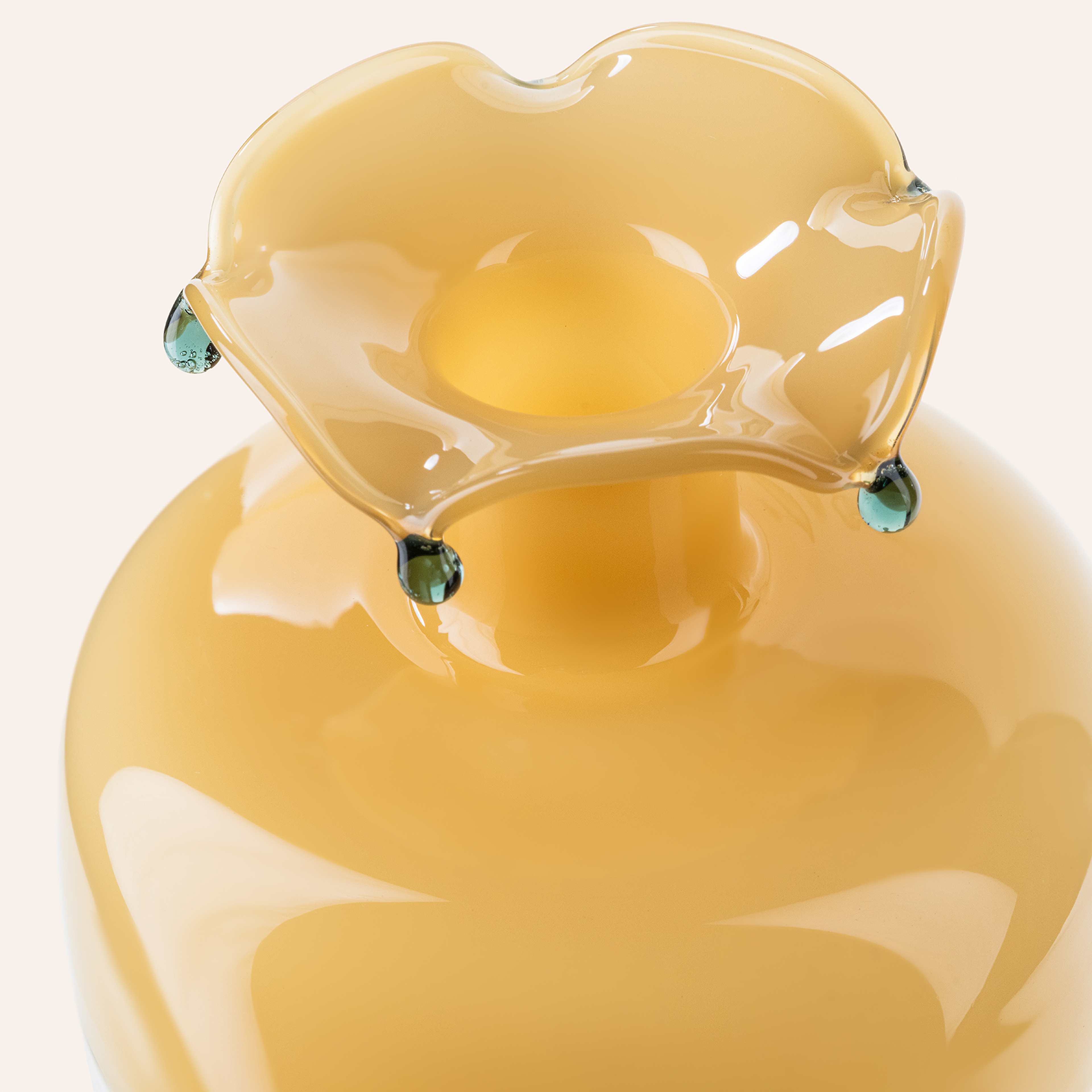 Henan Borosilikat Cam Vazo 9x9x11 Cm Sarı