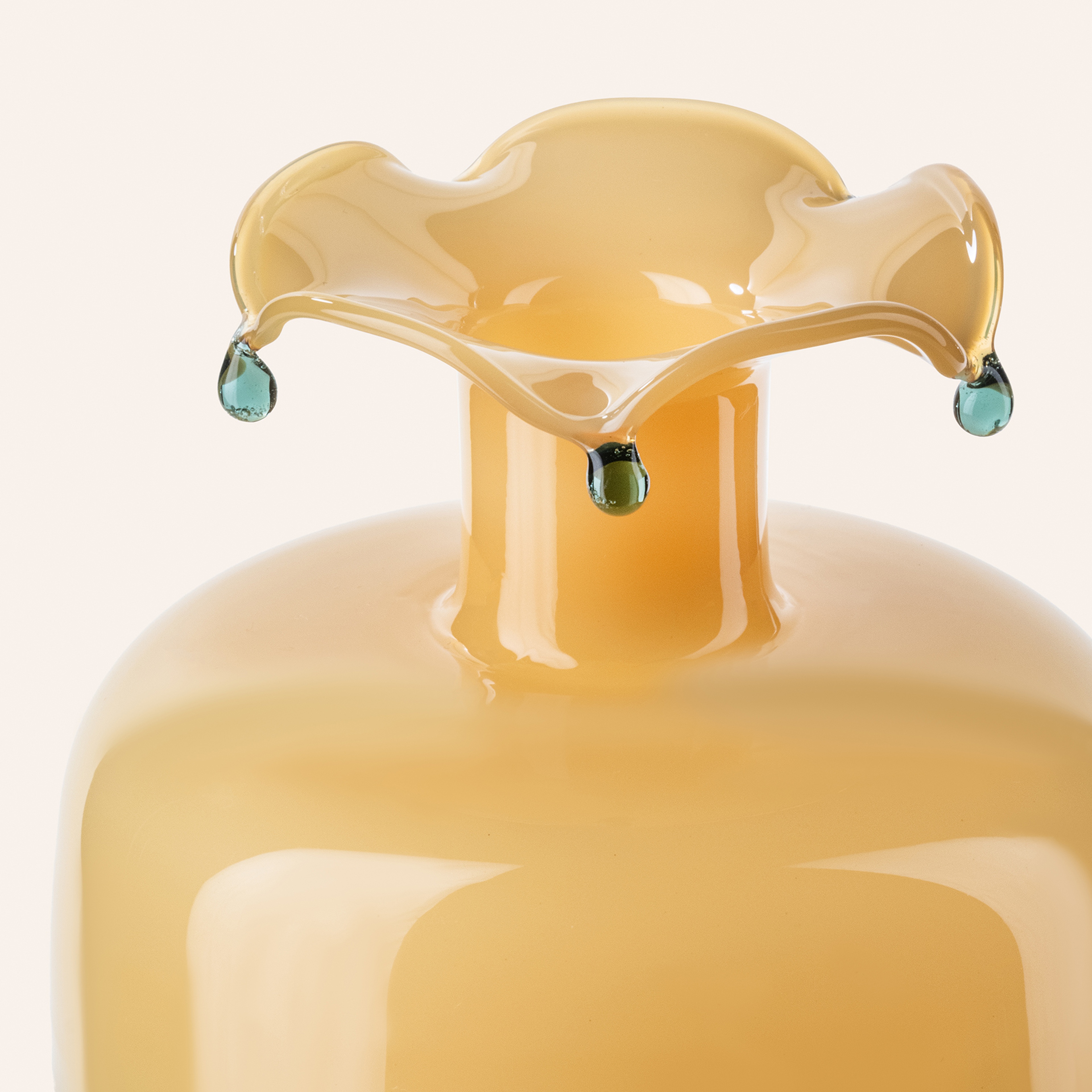 Henan Borosilikat Cam Vazo 9x9x11 Cm Sarı