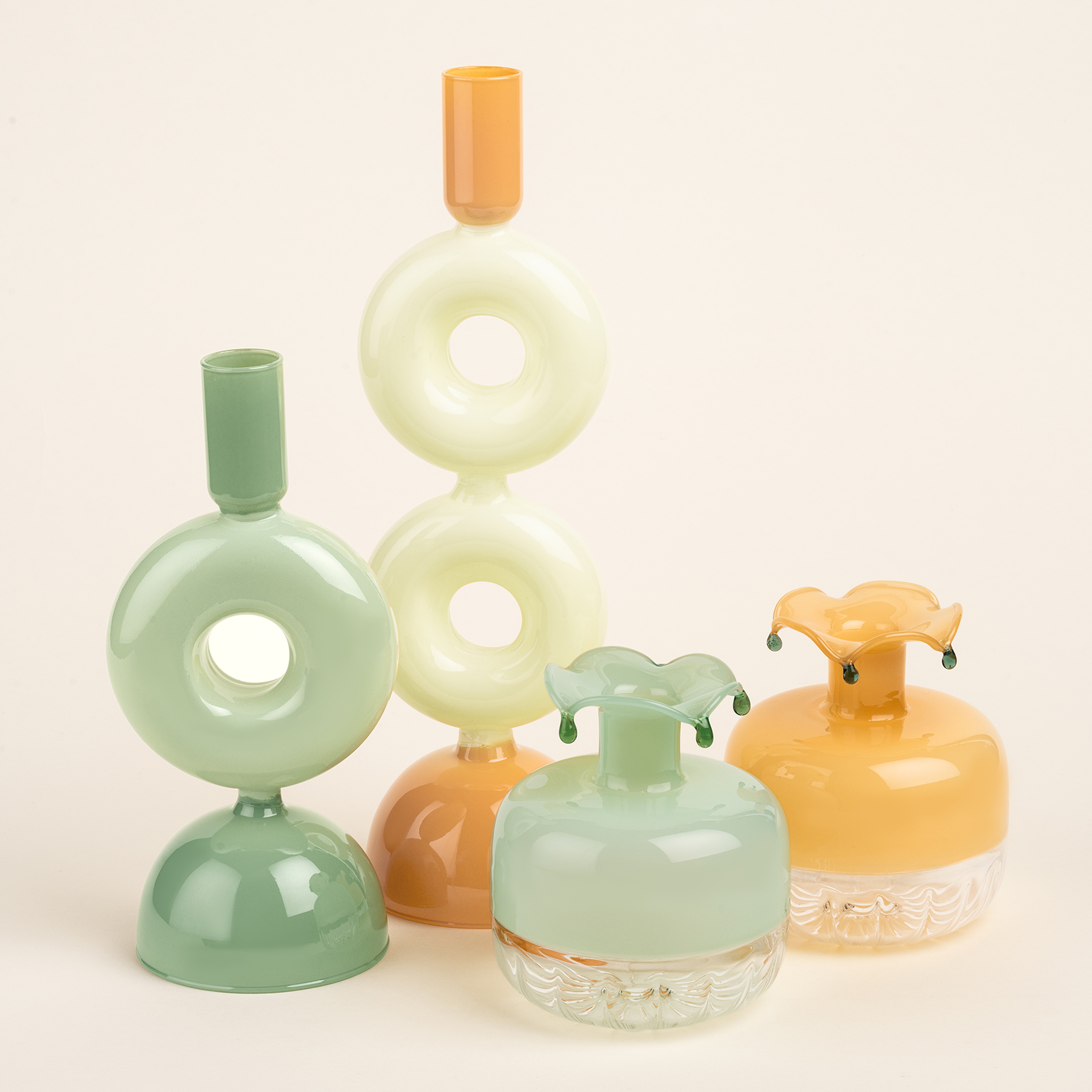 Henan Borosilikat Cam Vazo 9x9x11 Cm Sarı