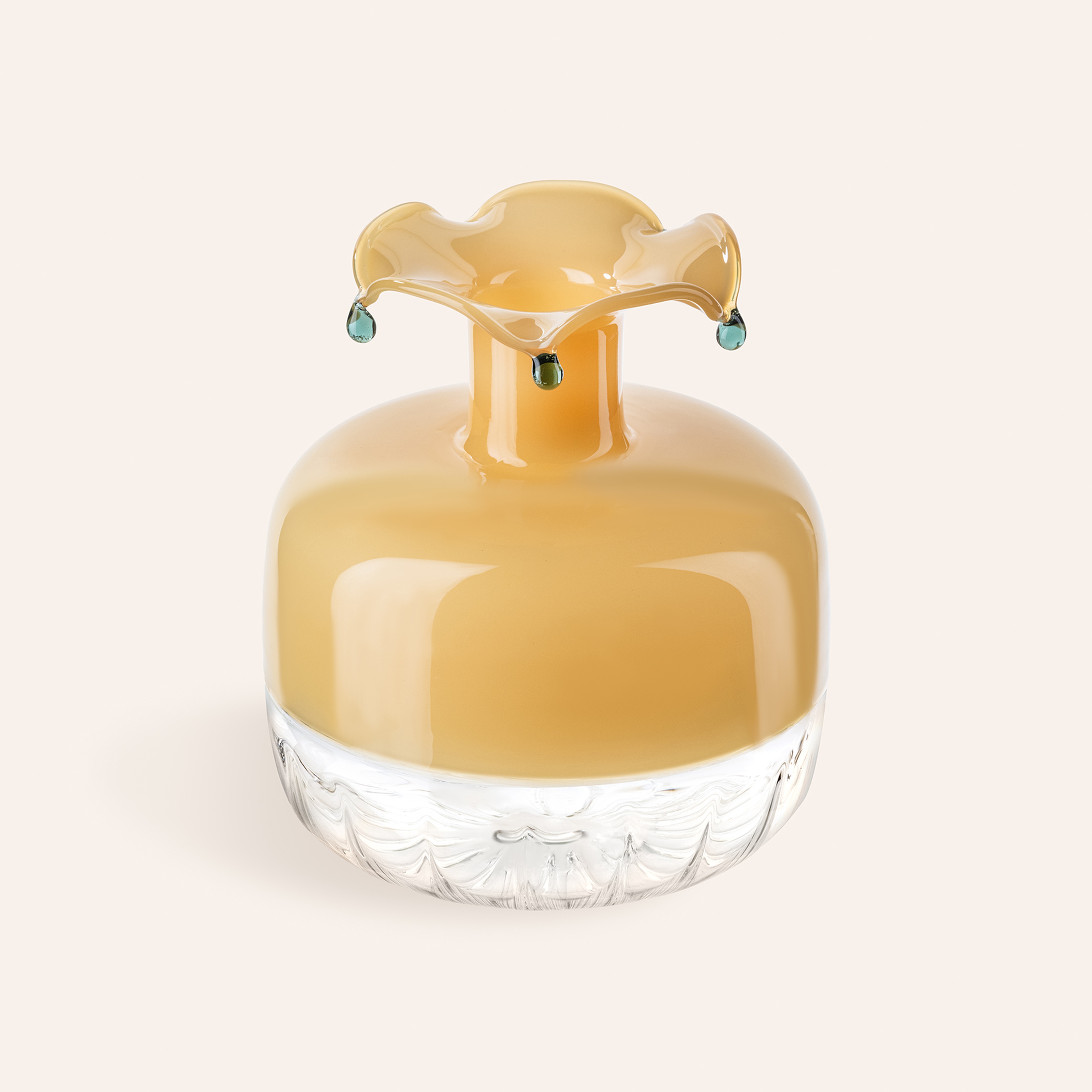 Henan Borosilikat Cam Vazo 9x9x11 Cm Sarı