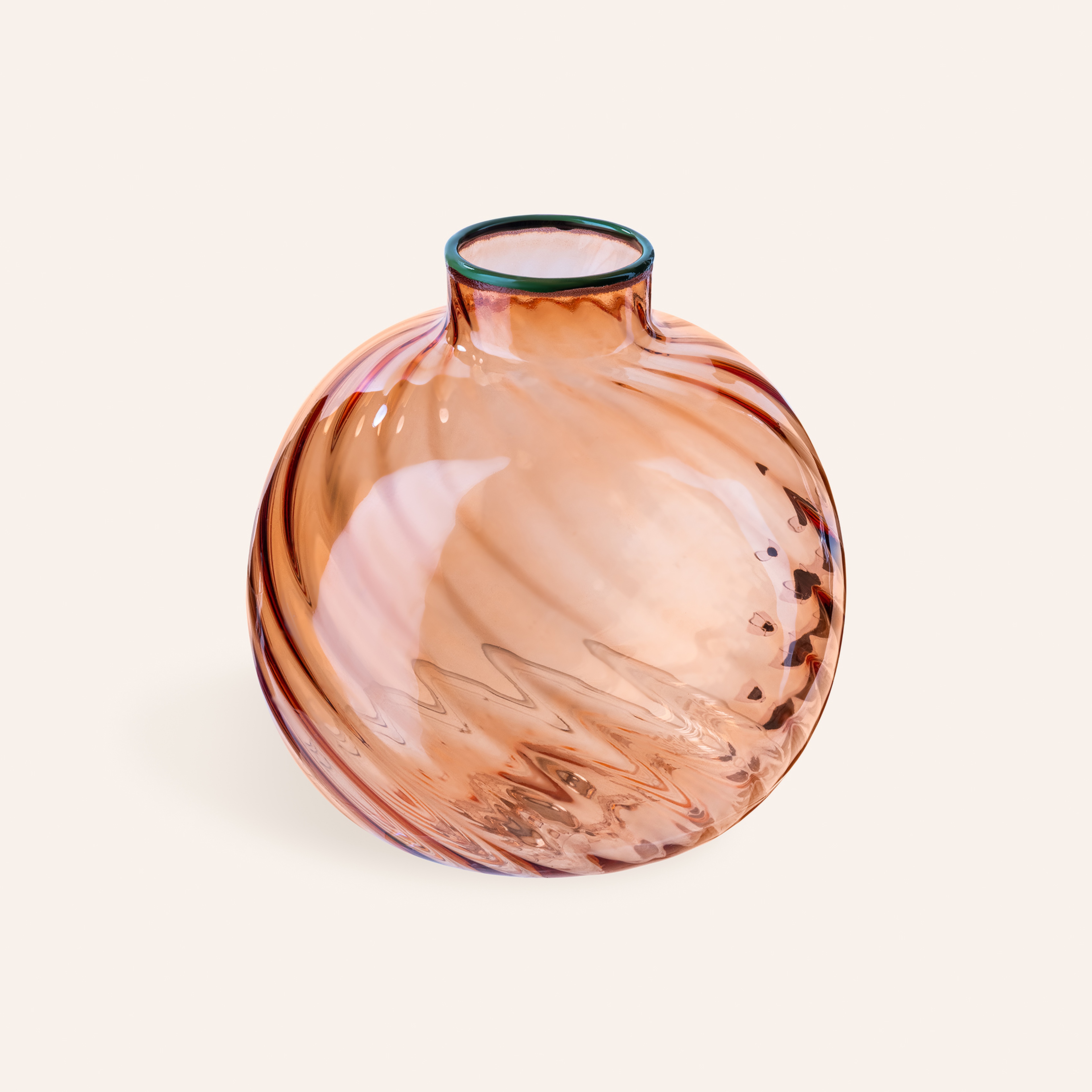 Nanjıng Borosilikat Cam Dekoratif Obje 9x9x11 Cm Turuncu