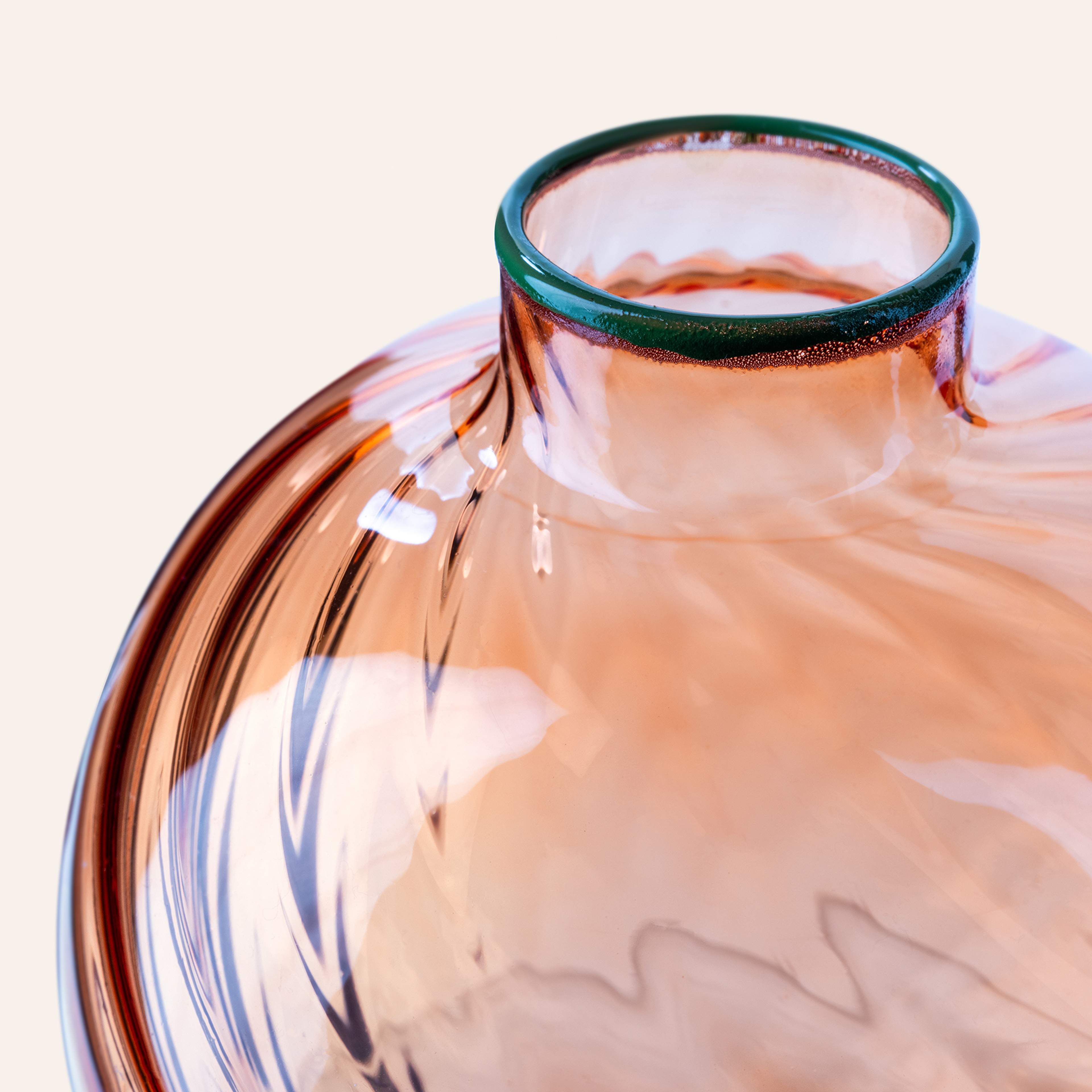 Nanjıng Borosilikat Cam Dekoratif Obje 9x9x11 Cm Turuncu