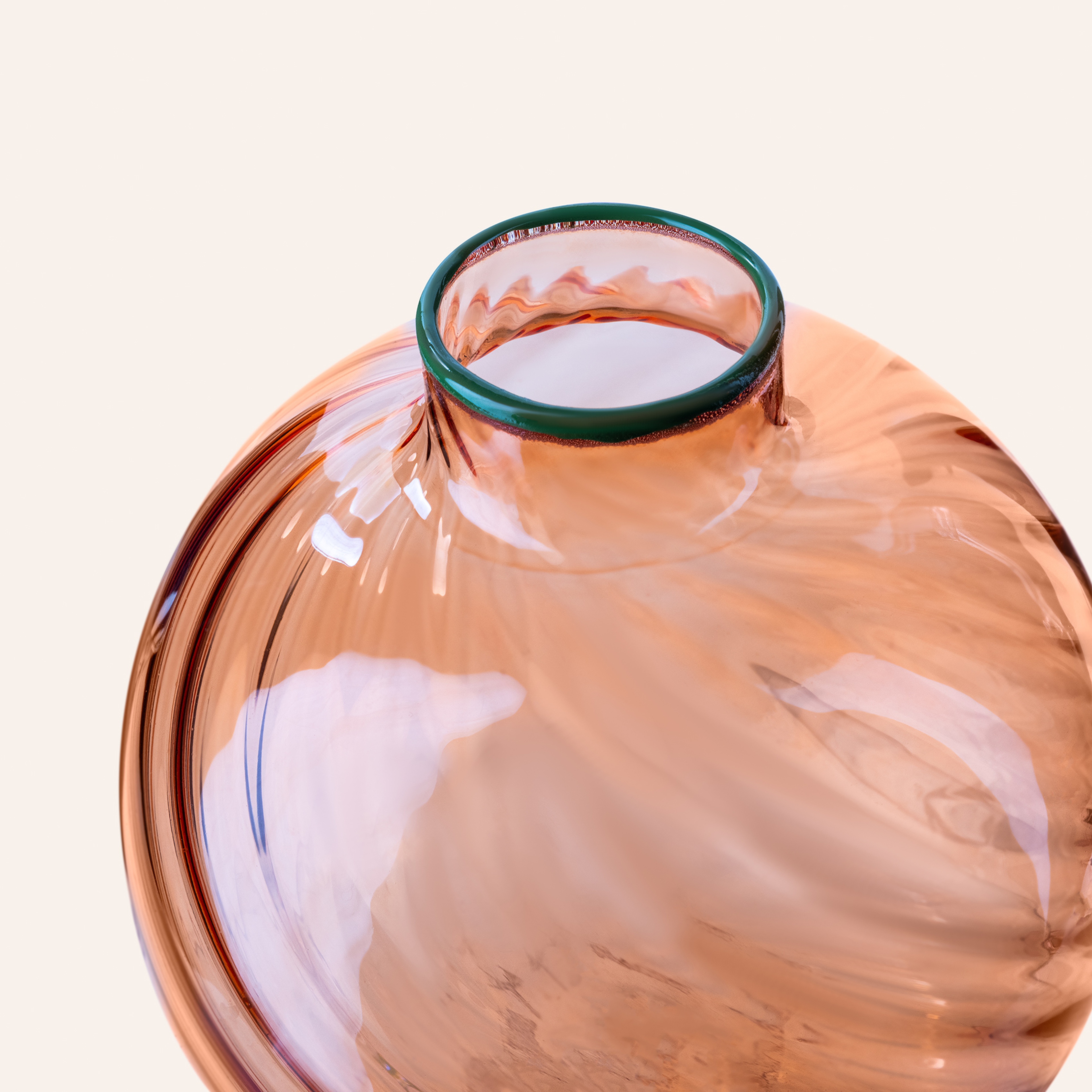 Nanjıng Borosilikat Cam Dekoratif Obje 9x9x11 Cm Turuncu