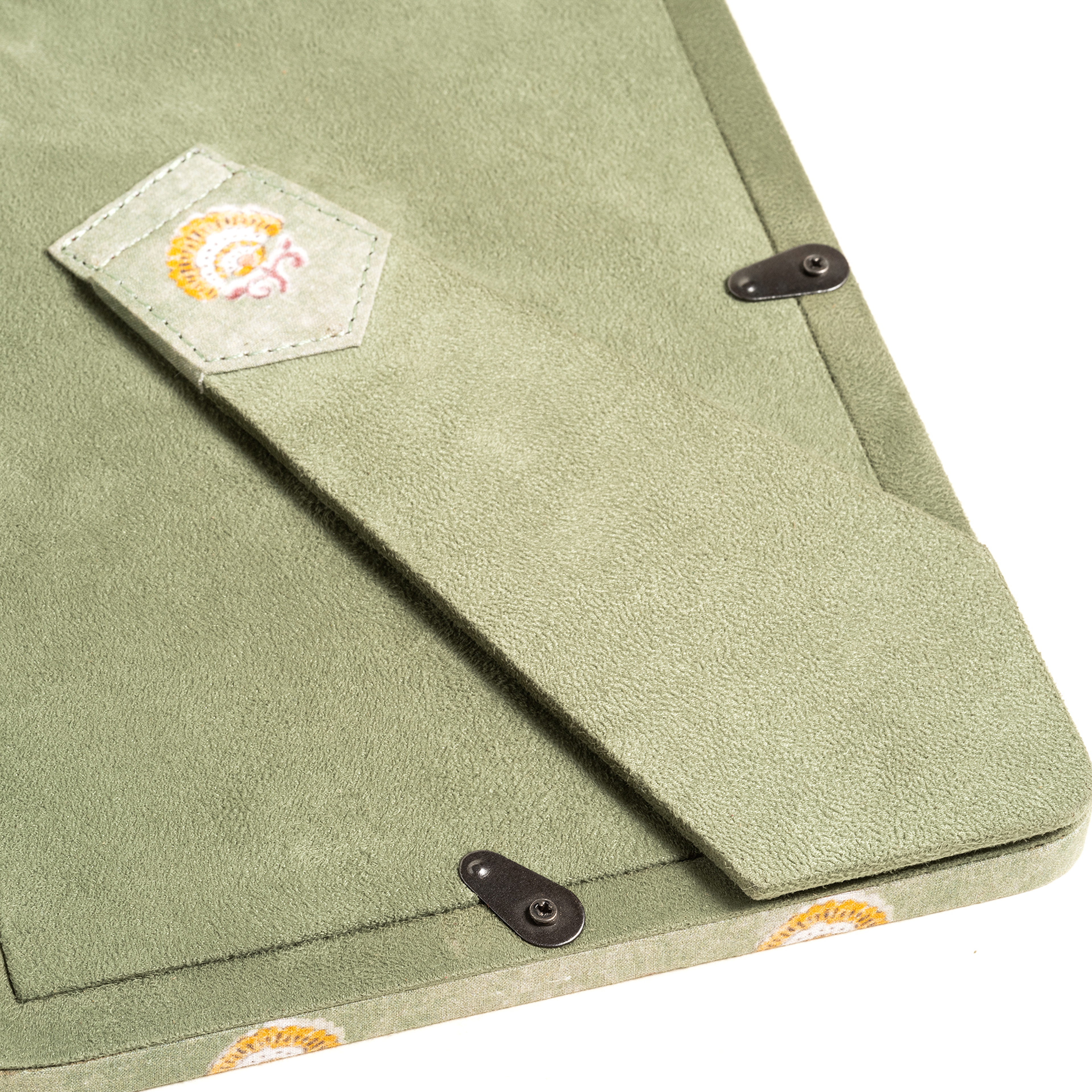 Noıda Baskılı Yapay Süet - Mdf - Cam - Kumaş: %100 Pamuk Çerçeve 17.30x23.50 Cm Orman Yeşilı