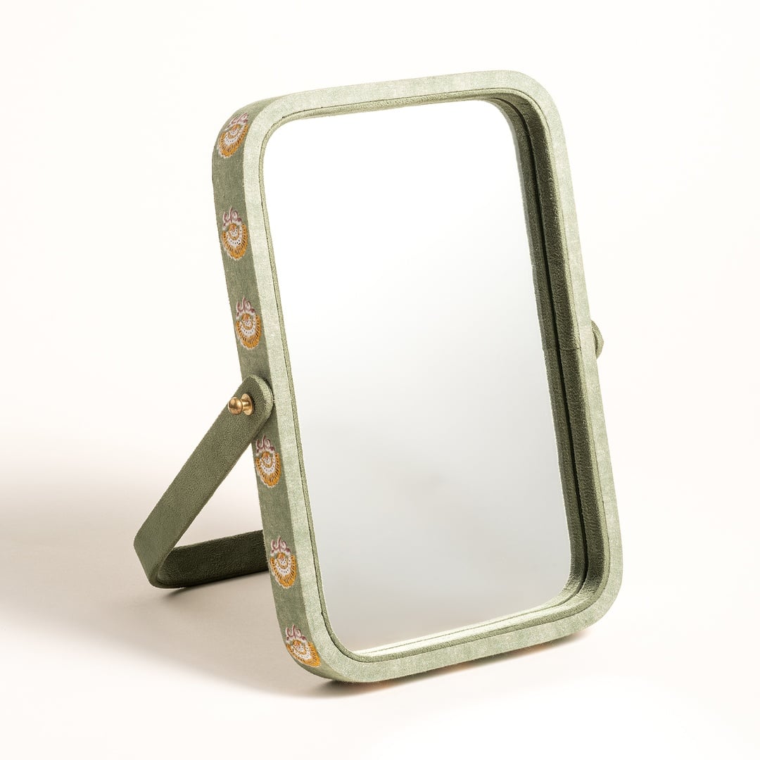 Noıda Baskılı Pamuk Ayna 26x17 Cm Orman Yeşilı