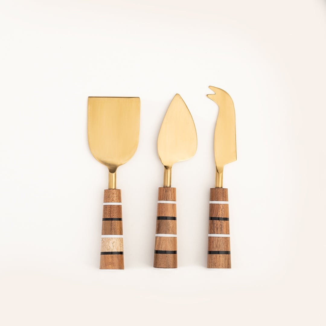 Rampur Çelik Servis Seti 16 Cm Kahverengi - Altın