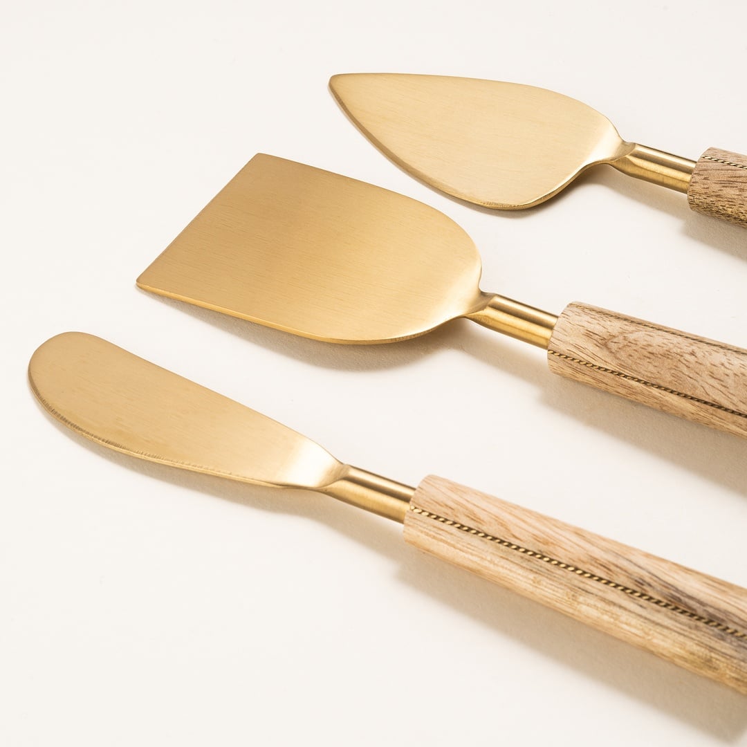 Rampur Çelik Servis Seti 16 Cm Natural - Altın