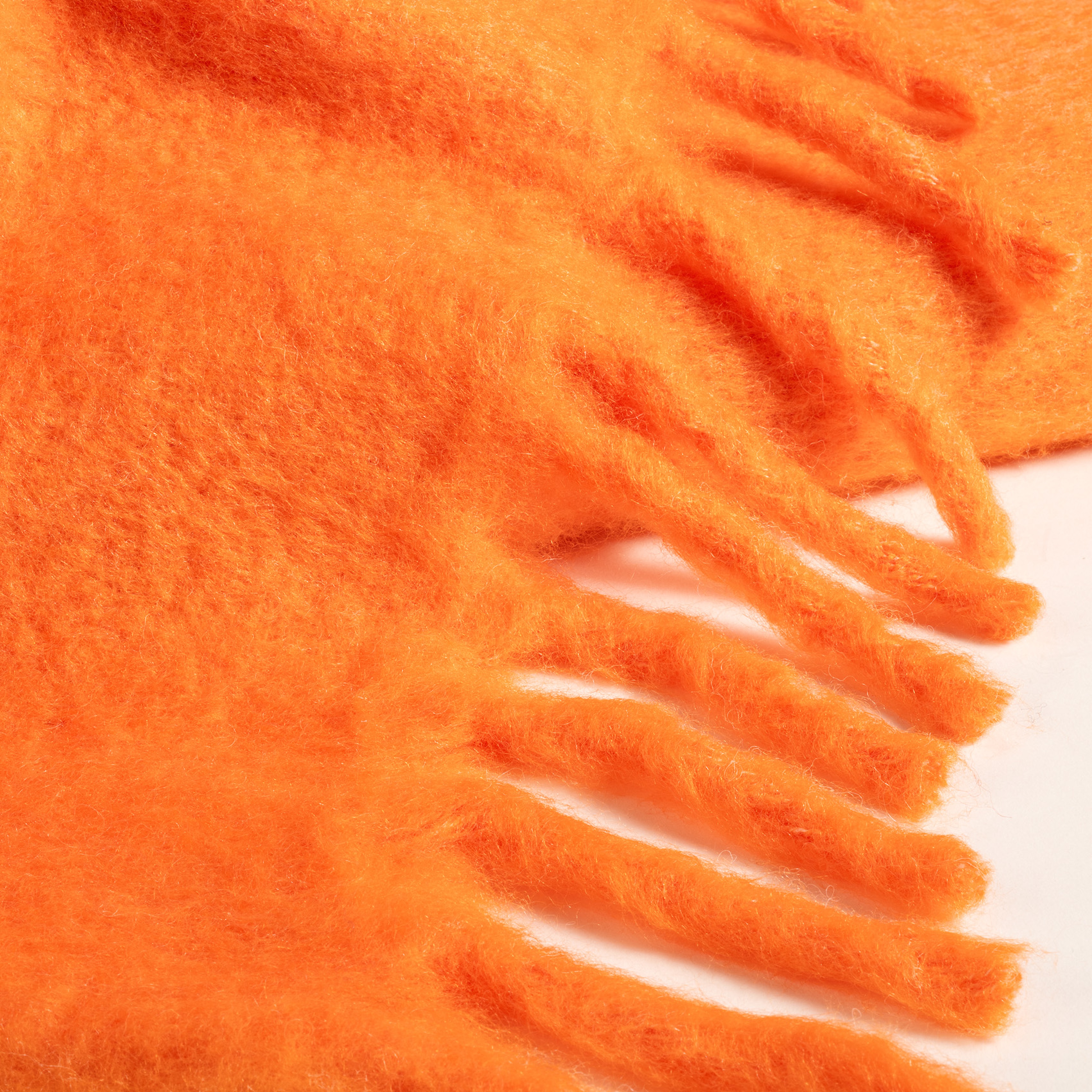 Ropar Saçaklı Akrilik Yün Akrilik Yün Koltuk Şalı 140x180 Cm Turuncu