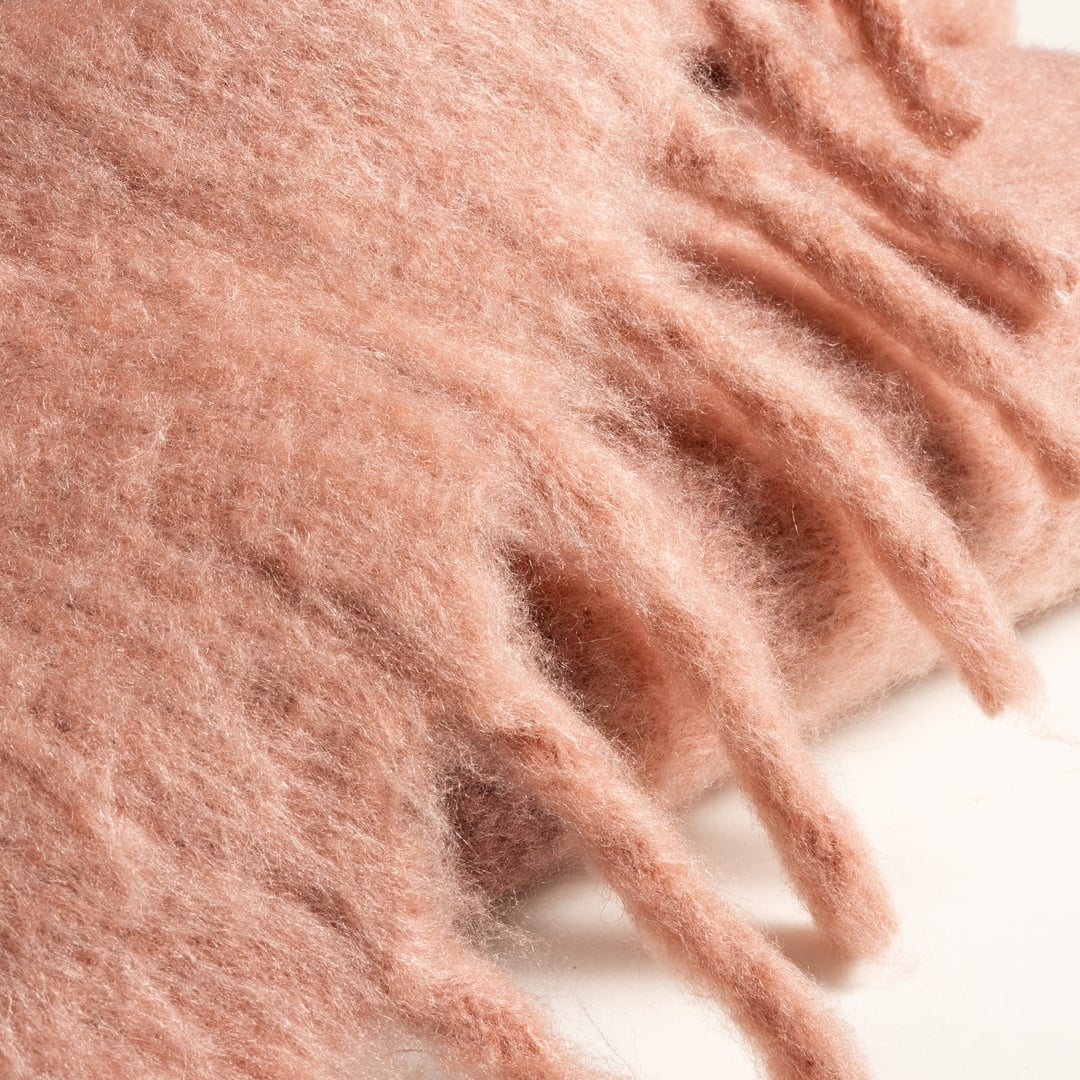 Ropar Saçaklı Kenar Çizgili Akrilik Yün Akrilik Yün Koltuk Şalı 130x180 Cm Kıl