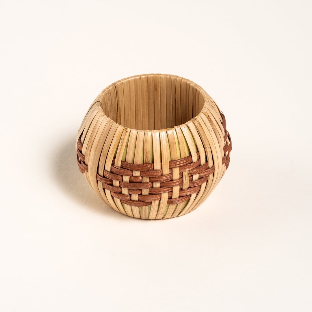 Lotus Bambu Peçete Halkası 6 Cm Turuncu