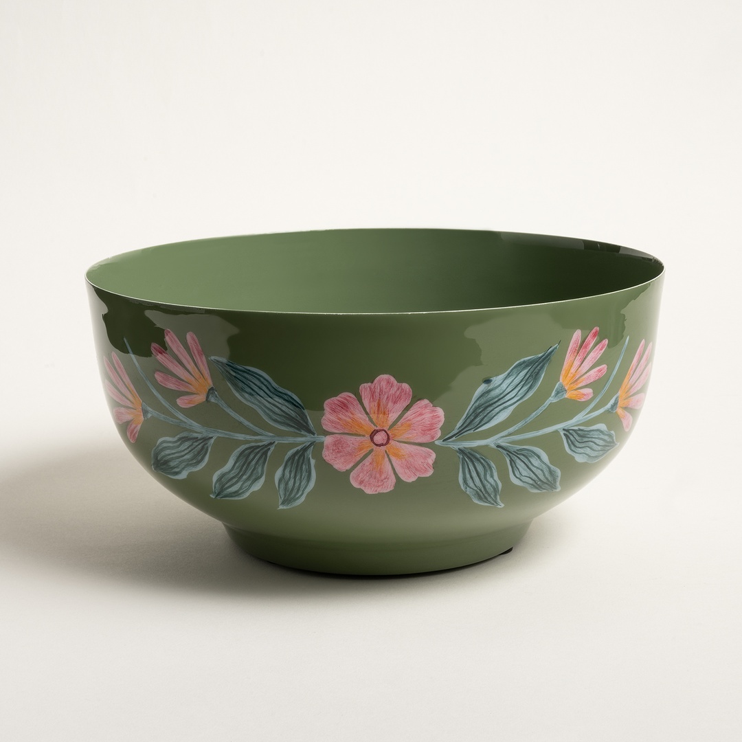 Nanpur Metal Kase 24x24x13 Cm Yeşil