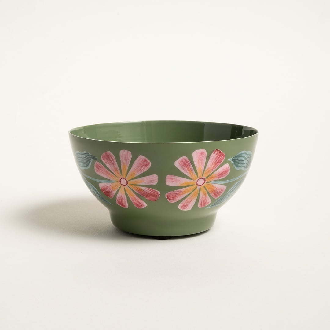 Nanpur Metal Kase 15x15x8 Cm Yeşil