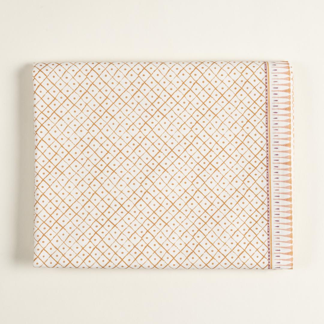 Nilüfer Nilüfer Baskılı Pamuk %100 Pamuk Masa Örtüsü 160 Cm X 240 Cm Ekru