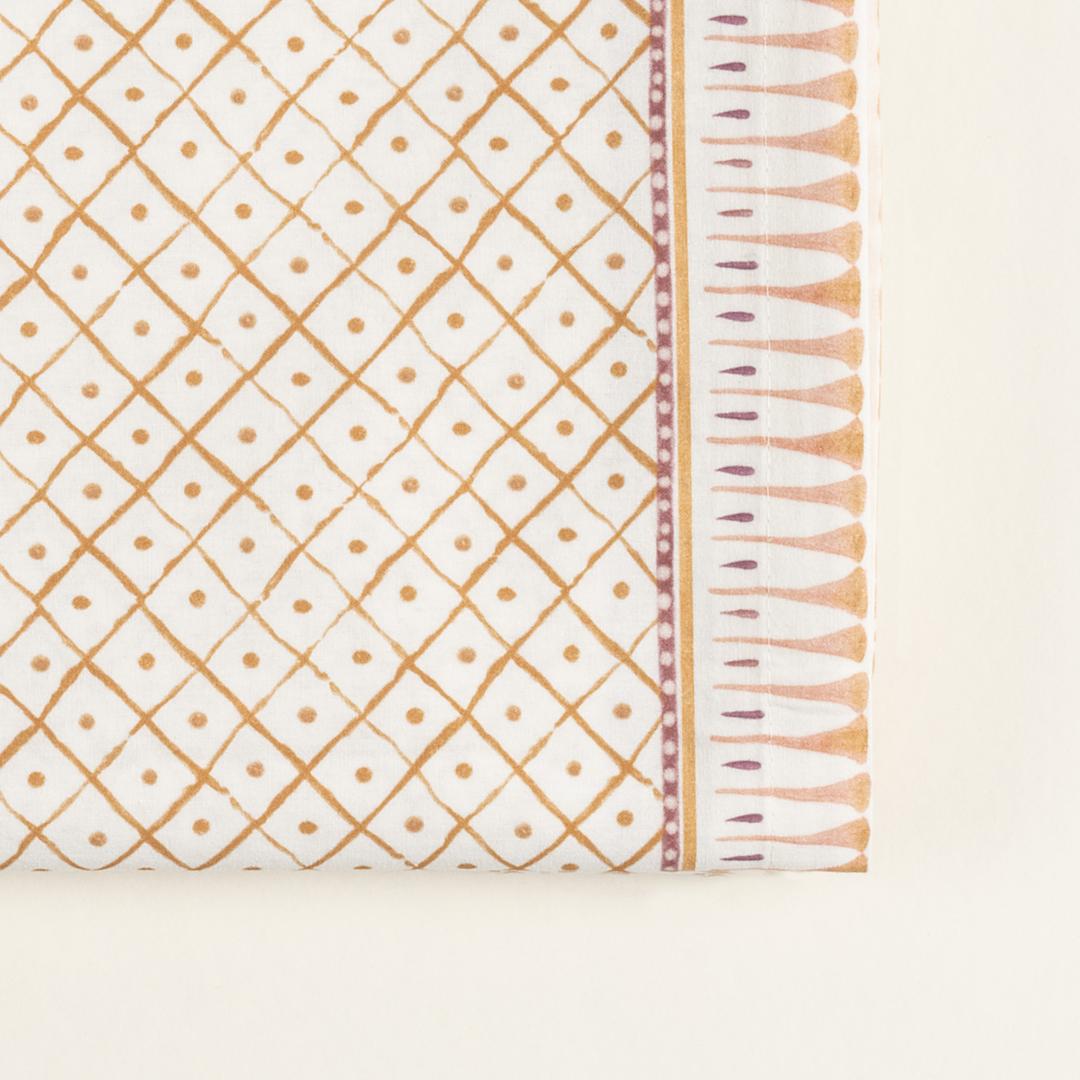 Nilüfer Nilüfer Baskılı Pamuk %100 Pamuk Masa Örtüsü 160 Cm X 240 Cm Ekru