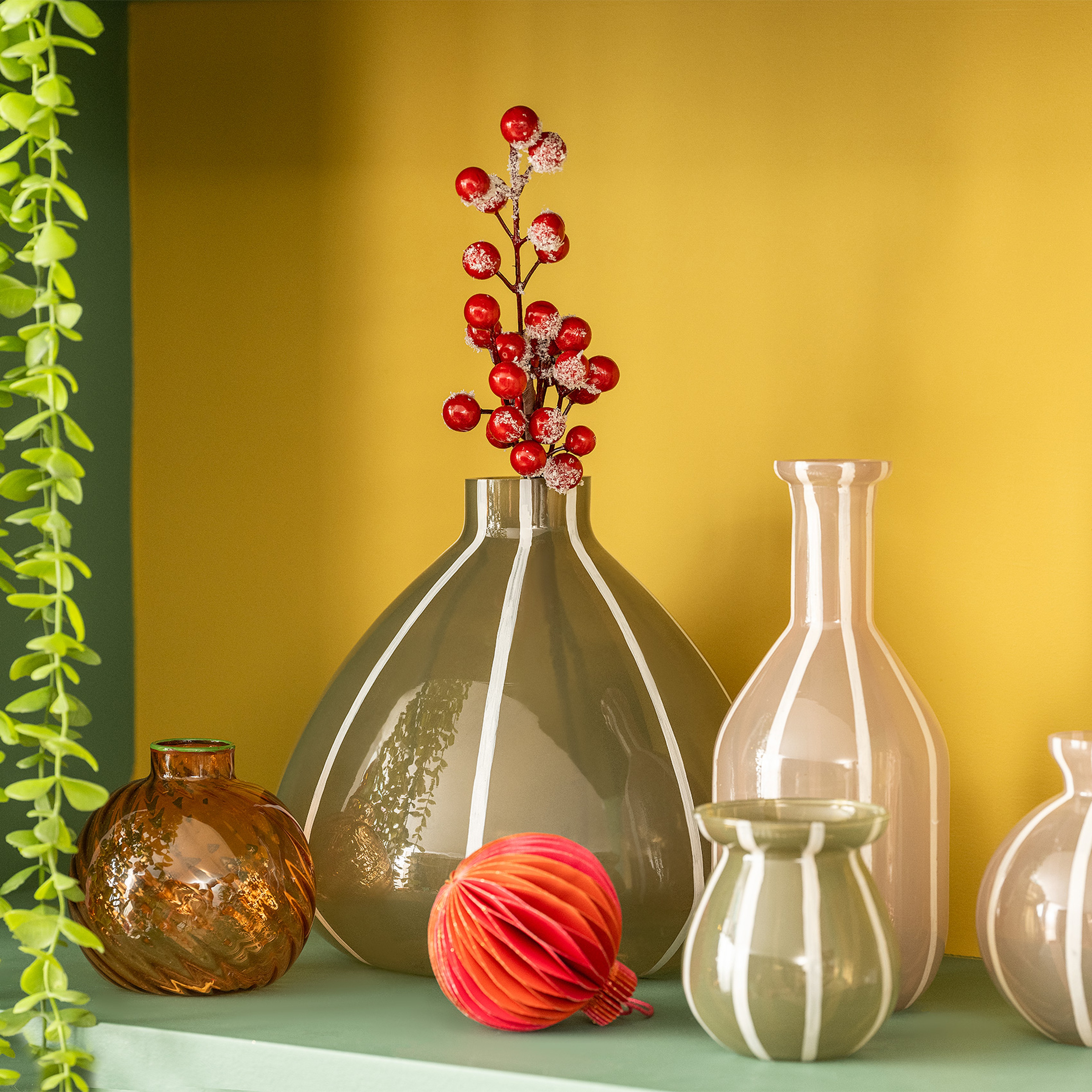 Aravalı Cam Dekoratif Obje 21x20x20 Cm Yeşil