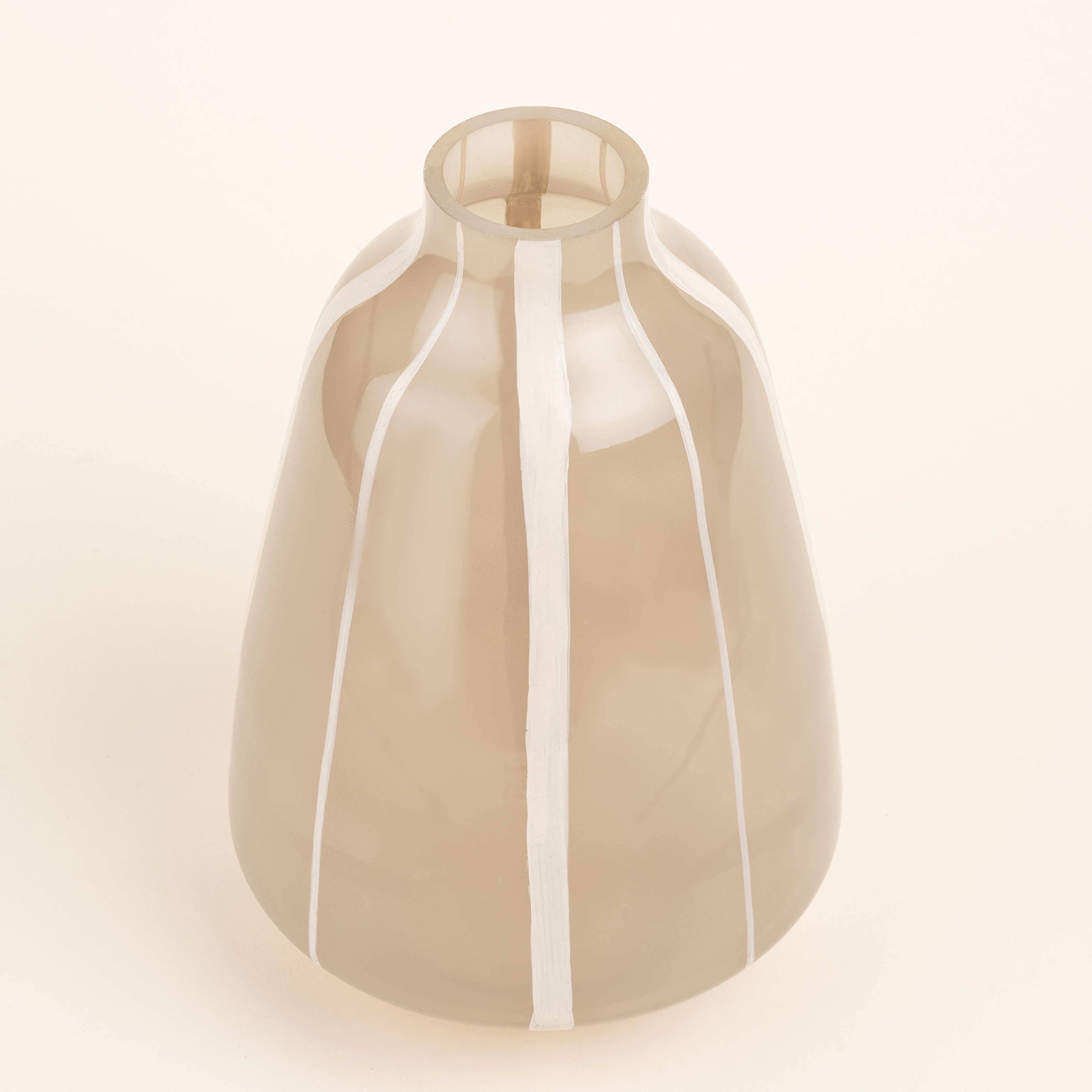 Aravalı Cam Dekoratif Obje 14x14x22 Cm Bej