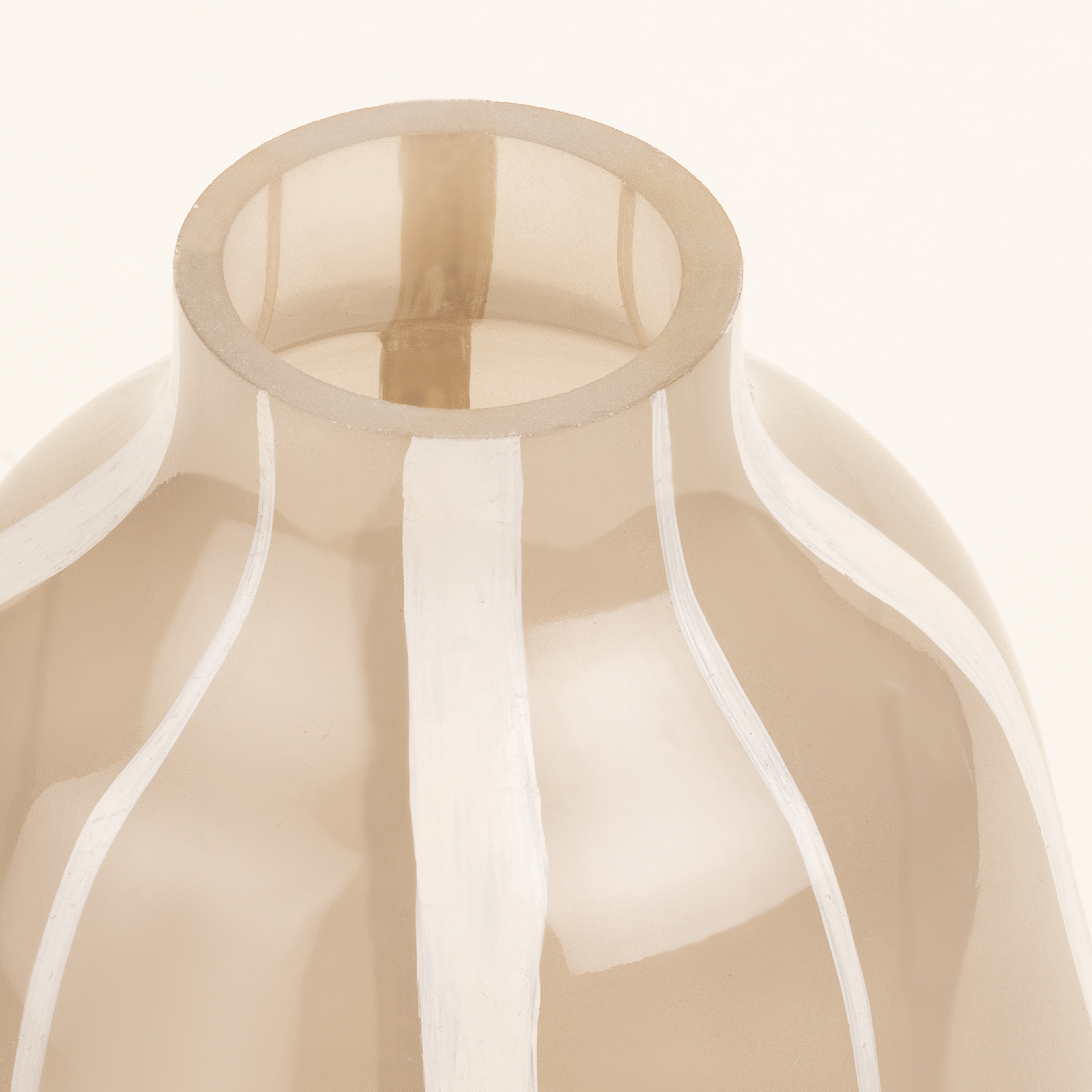 Aravalı Cam Dekoratif Obje 14x14x22 Cm Bej