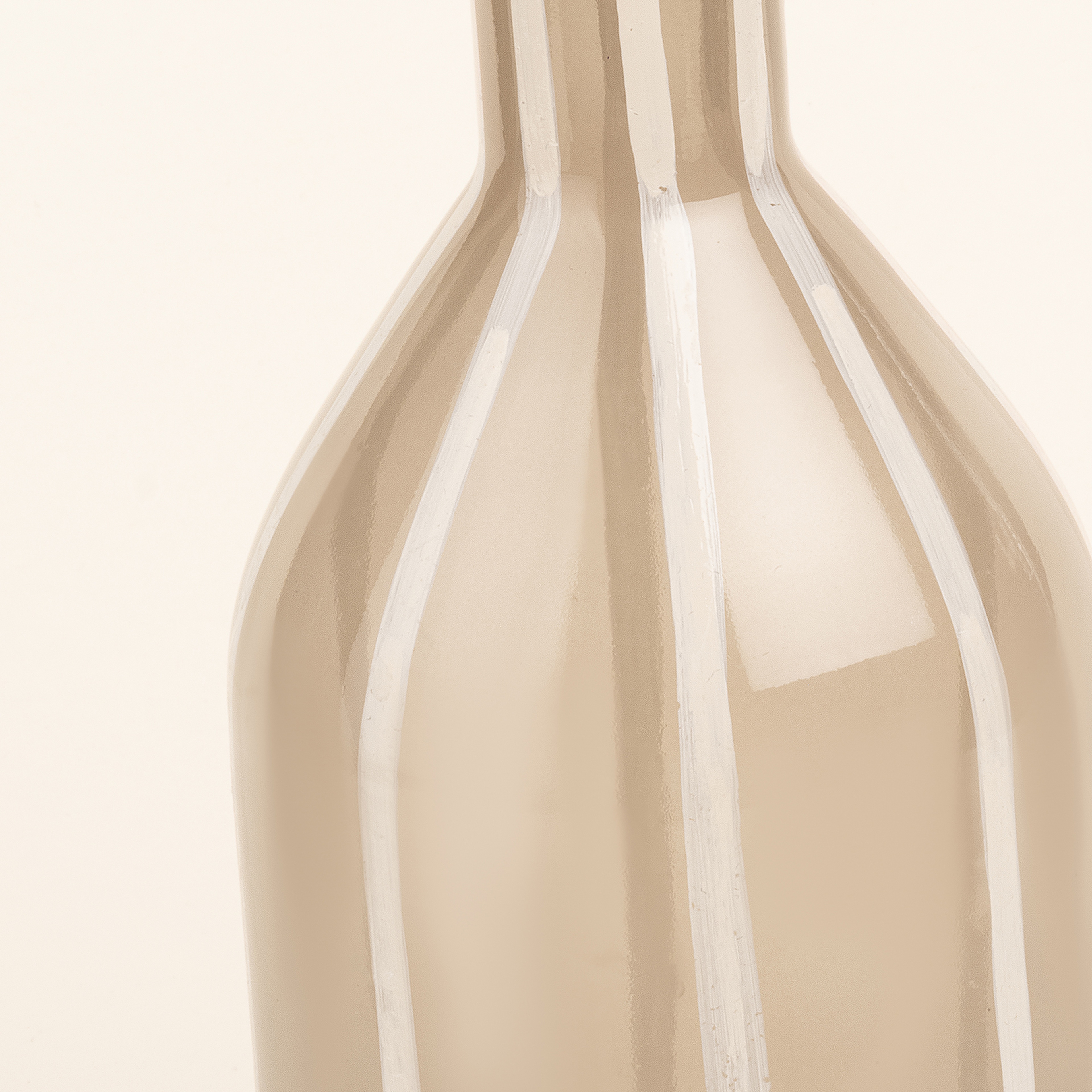 Aravalı Cam Dekoratif Obje 9x9x21 Cm Bej