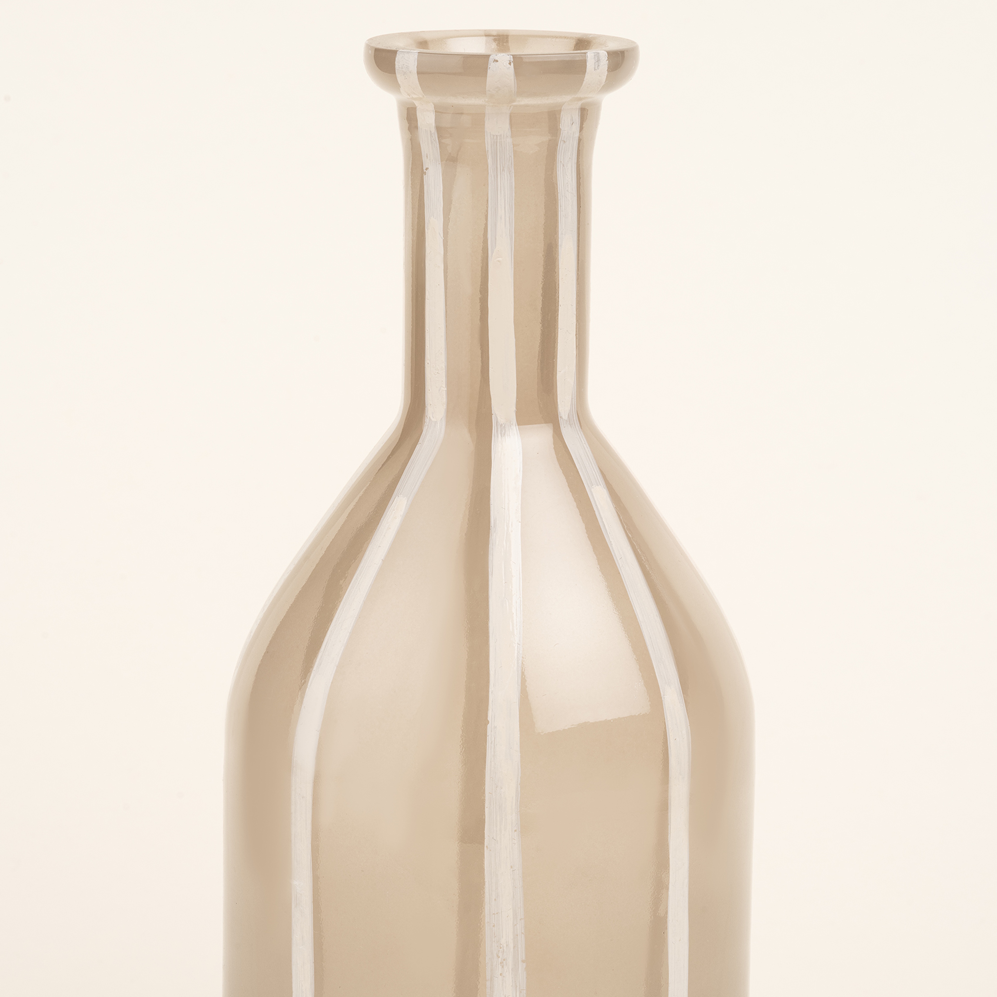 Aravalı Cam Dekoratif Obje 9x9x21 Cm Bej