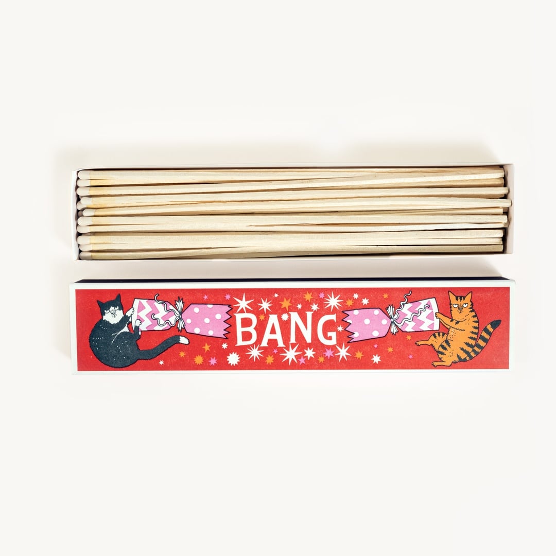 Cracker Cats Ahşap Kibrit Hediyelik Eşya 29x6x3 Cm Renkli